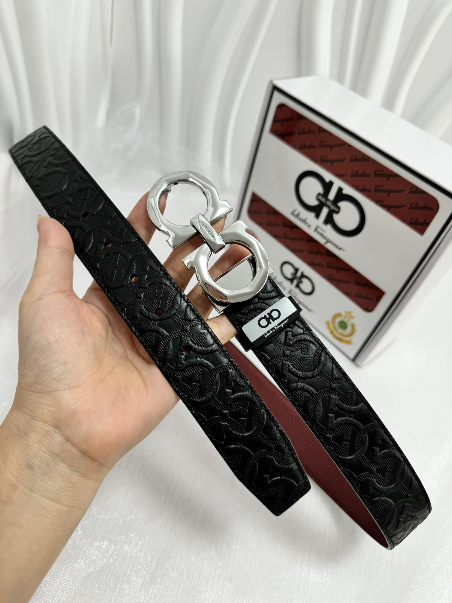 [TOP] Ferragamo Men's Belt 3.5cm - Black - 711 Luxury