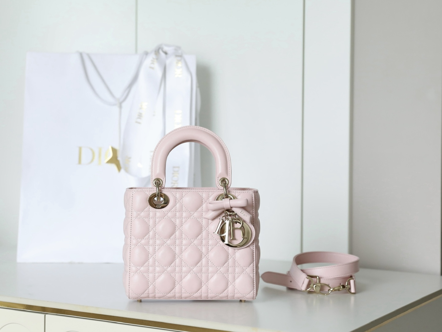 [TOP] Christian Dior Lady Dior Bag - Pink - GHW - 711 Luxury