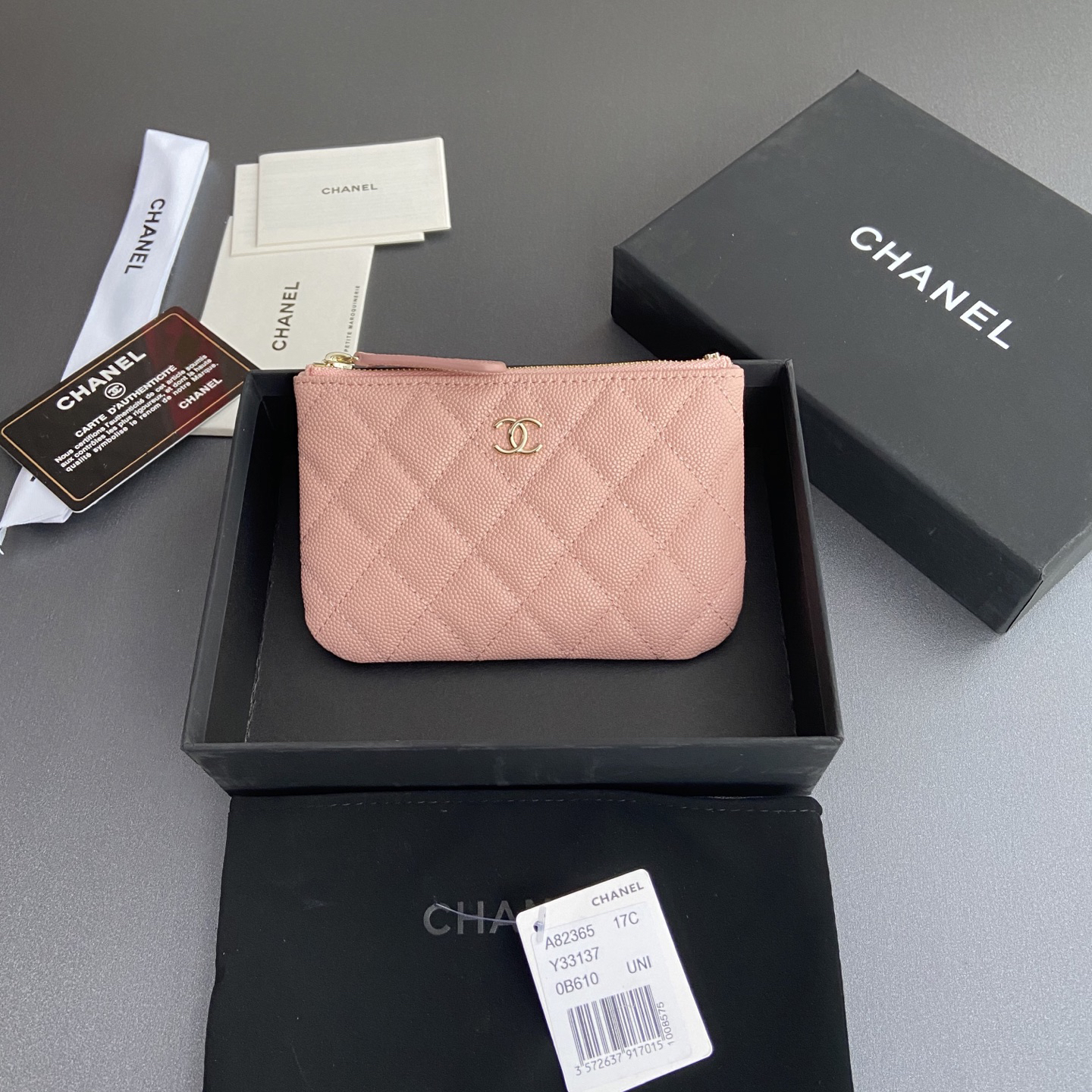 [TOP] CHANEL Caviar Wallet 15cm - Pink - GHW - 711 Luxury