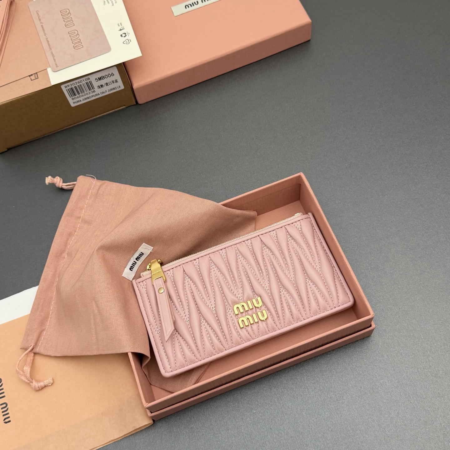 [TOP] Miu Miu  Wallet 15 x 8 cm - Pink