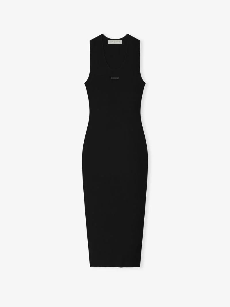 ESSENTIALS Womens Rib Tank Dress