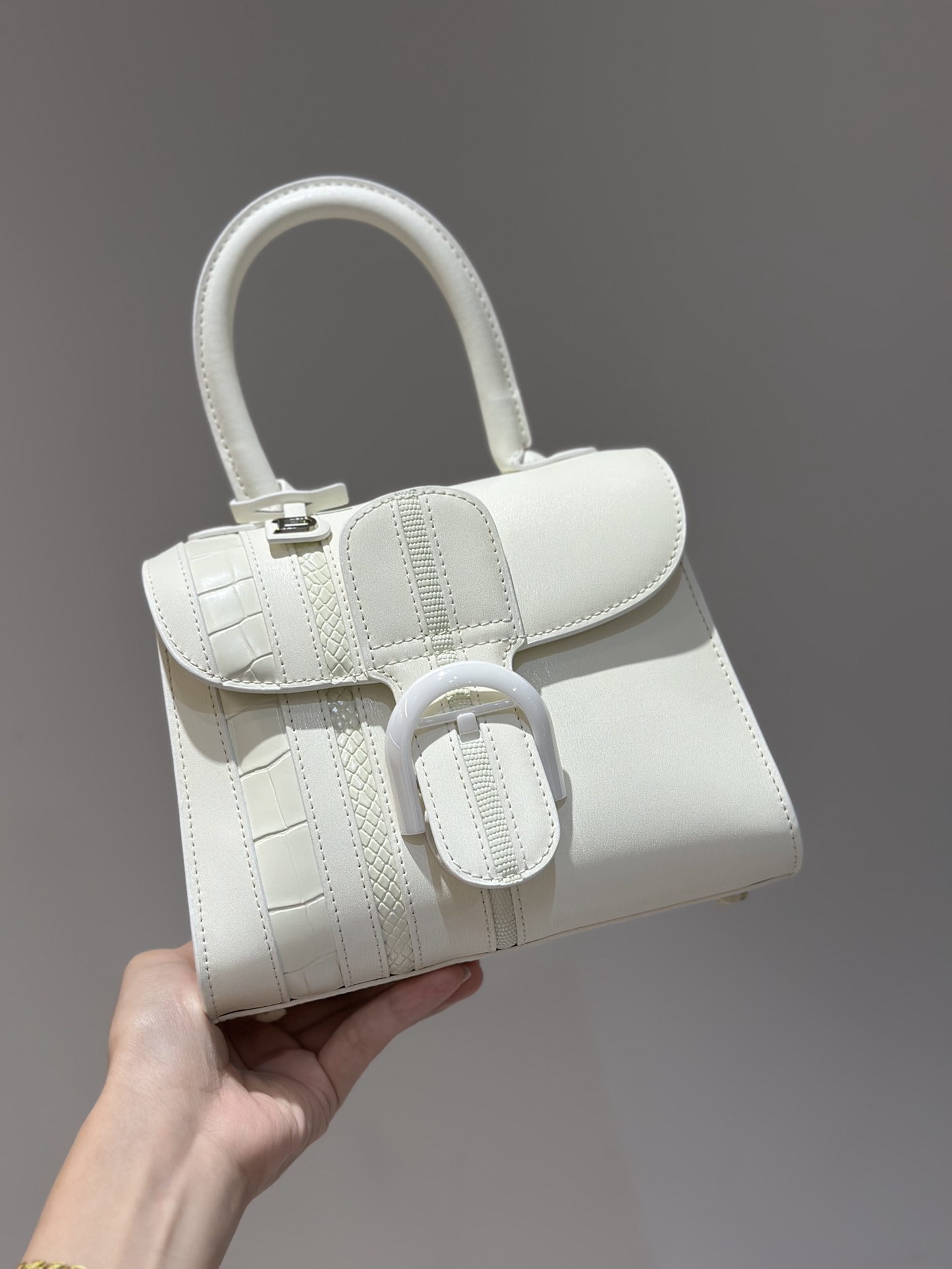 [TOP] Delvaux Brillant Bag Box Leather 20cm - White - 711 Luxury