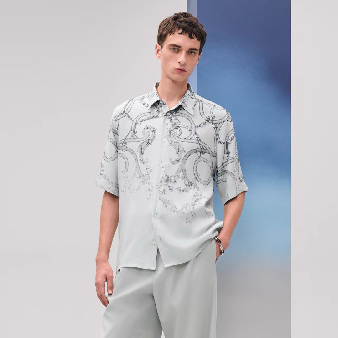 Hermes Clothing Hermes L'Instruction du Roy Patine Technology Silk Shirt View 2 | Nigo Office