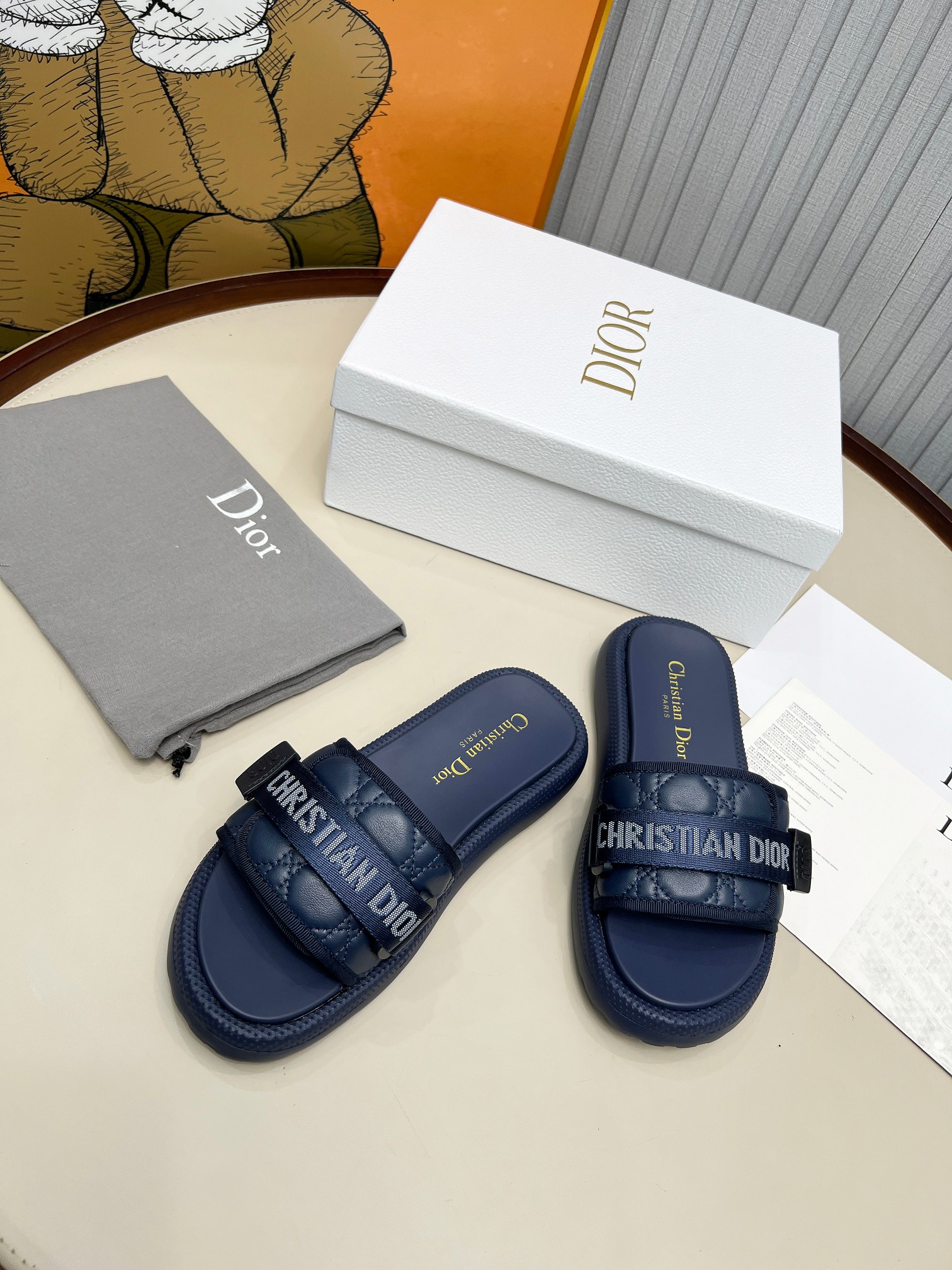 [TOP] Christian Dior Slippers - Blue - 711 Luxury