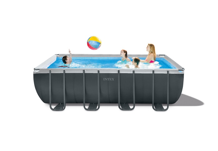 18ft X 9ft X 52in Ultra XTR Frame Rectangular Pool Set with Sand Filter Pump