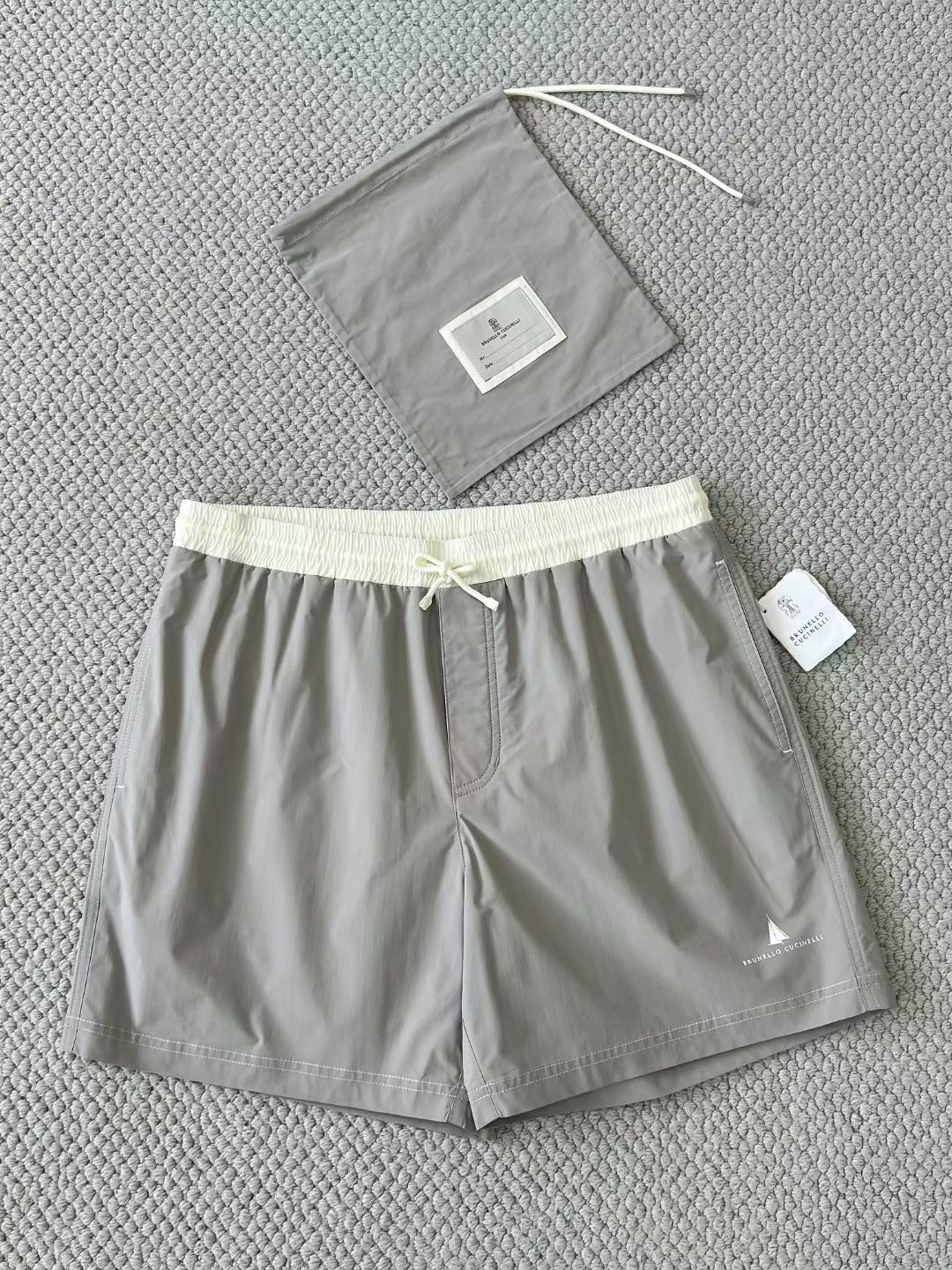 Brunello Cucinelli Logo-print Swim Shorts #384437