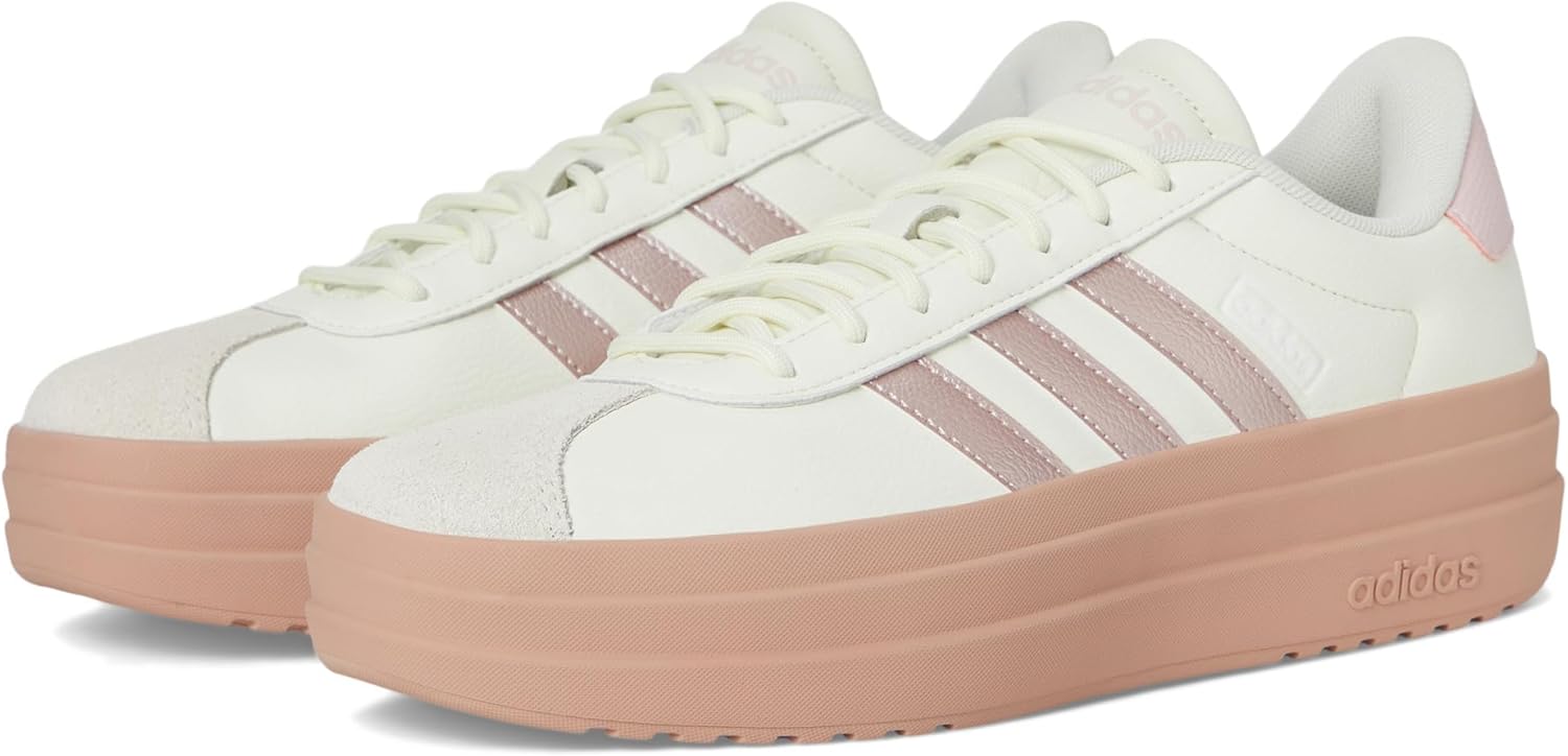 adidas Womens Vl Court 3.0 Lace Up Sneakers Shoes Casual - Black, White