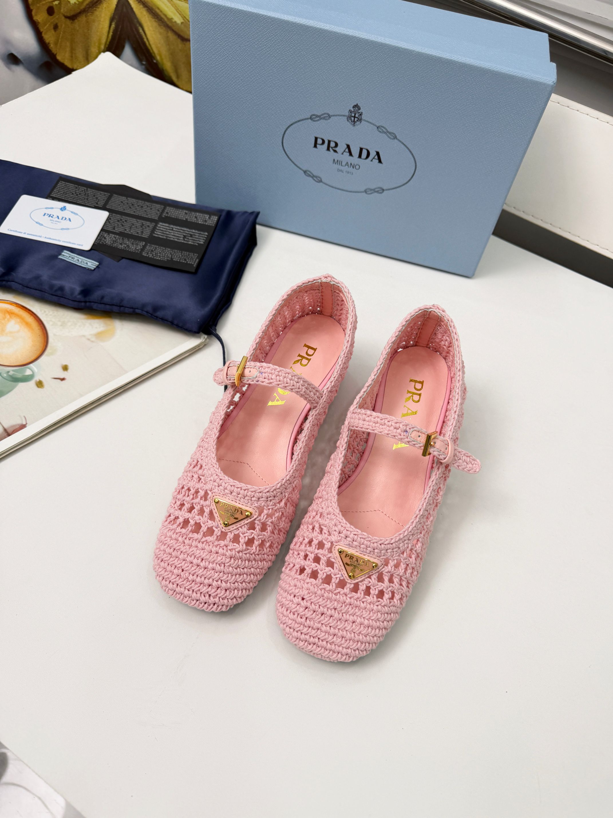 [TOP] PRADA 5cm Mid Heel Pumps - Pink - 711 Luxury