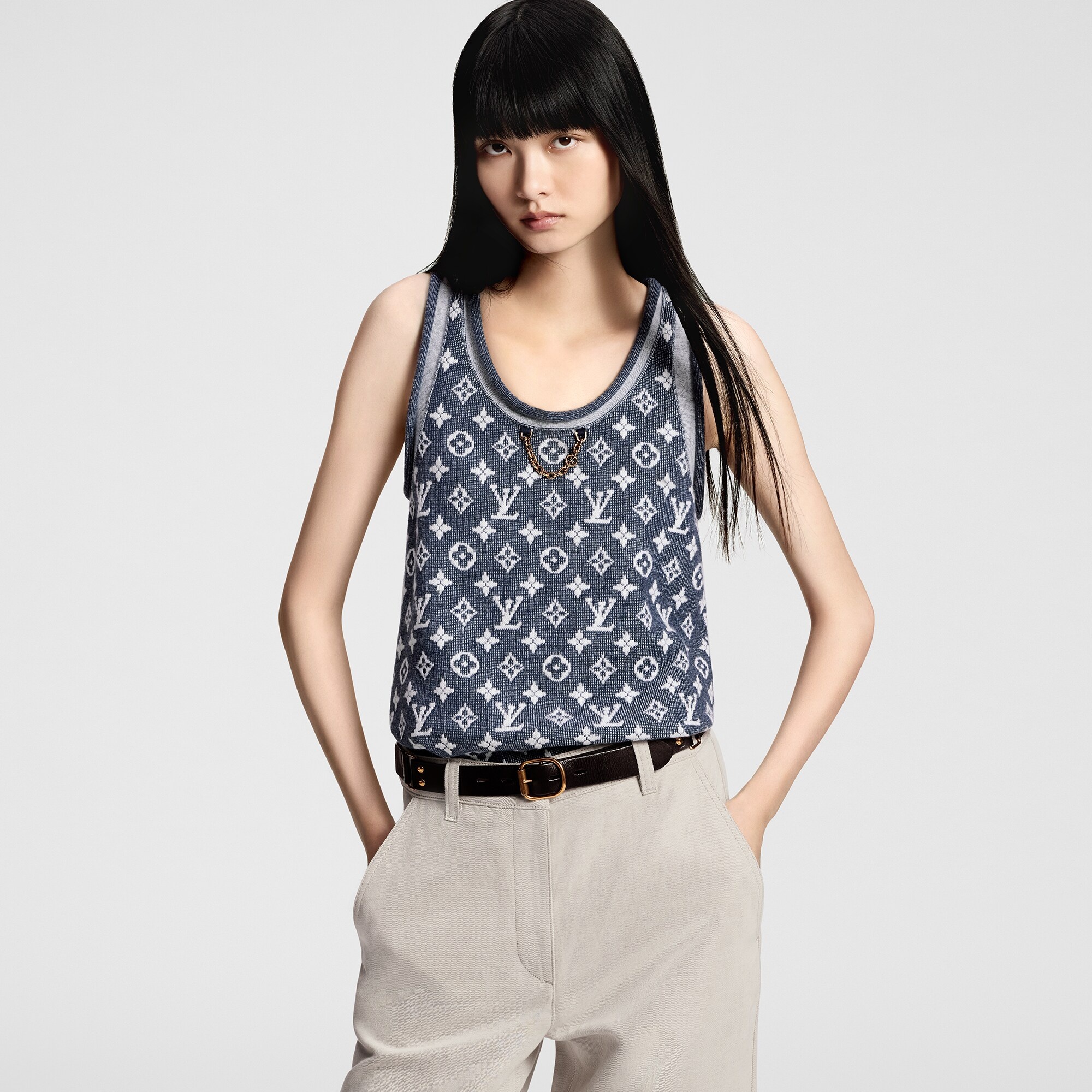 Louis Vuitton Clothing Louis Vuitton Monogram Jacquard Tank Top #394901 View 2 | Nigo Office