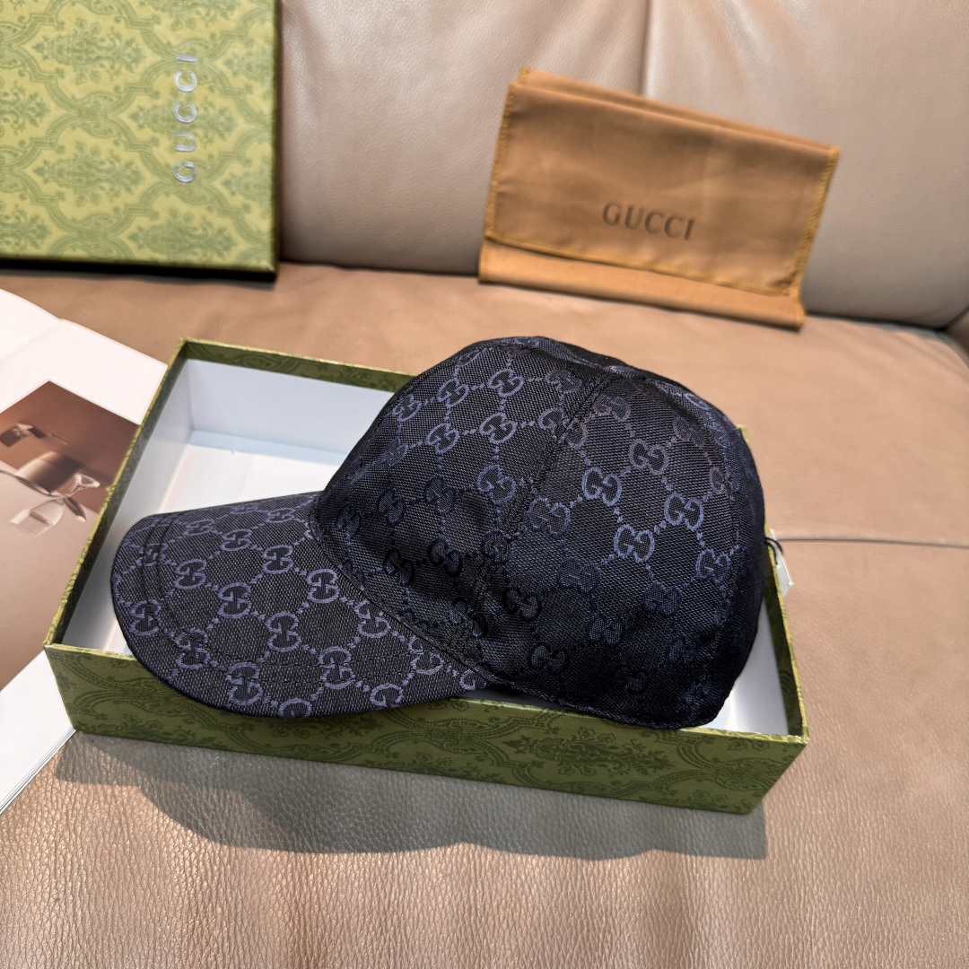 [TOP] GUCCI Baseball Hat - Dark Blue - 711 Luxury
