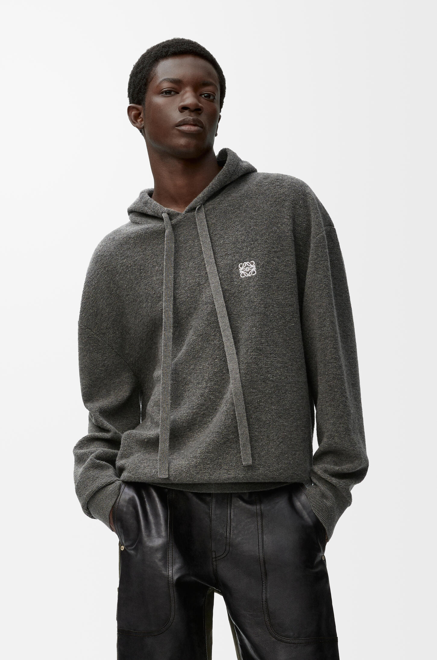 Loewe Clothing Loewe Anagram Embroidered Hooded Sweater #320638 View 2 | Nigo Office