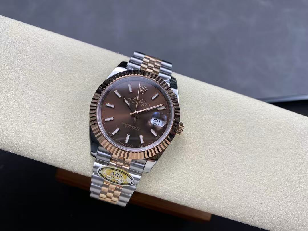 [TOP] ROLEX Watch 41mm - Rose Gold and Silver - 711 Luxury