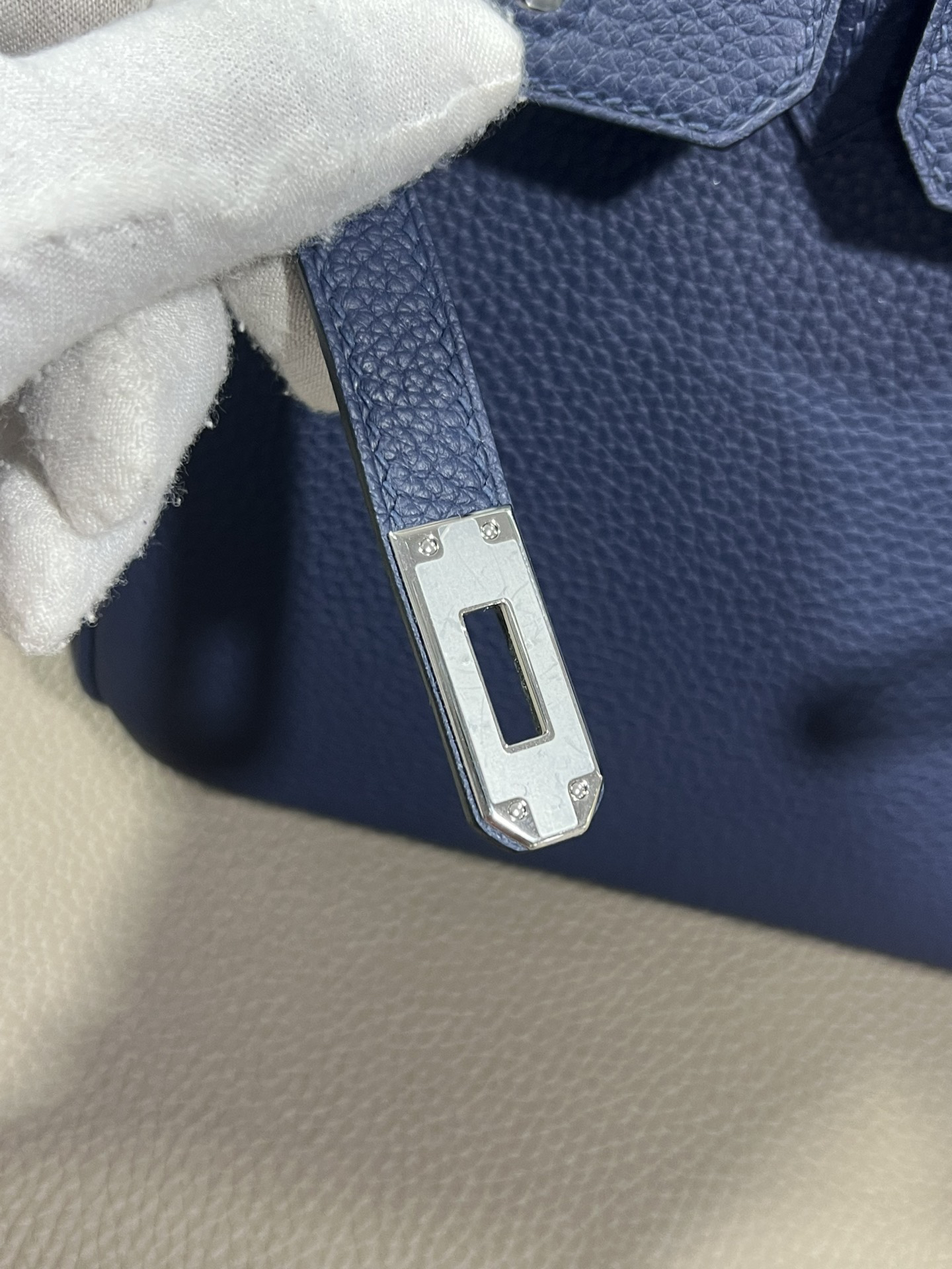 [TOP] HERMES Birkin Togo Leather 25cm - Bleu Indigo & SHW