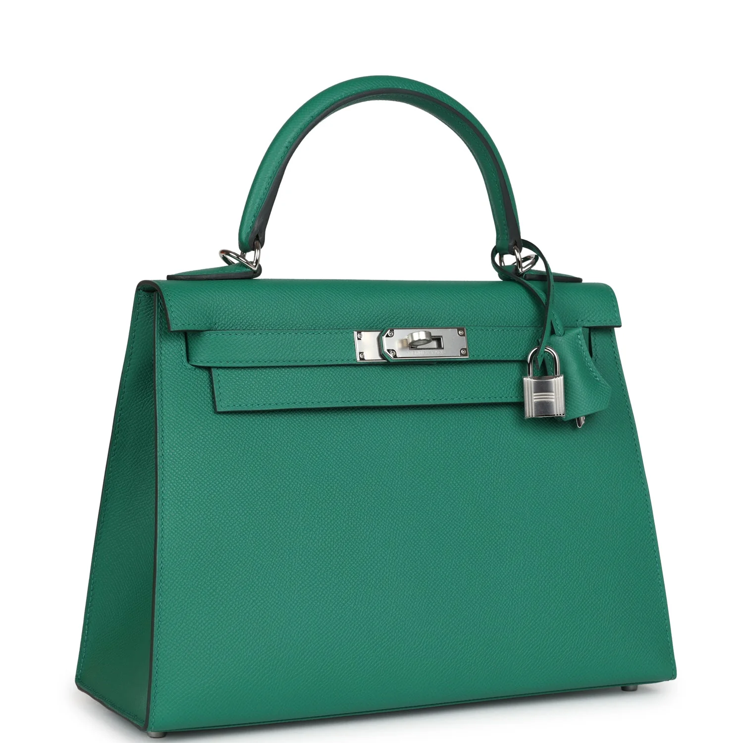 Hermes Kelly Sellier  Vert Vertigo Epsom Palladium Hardware