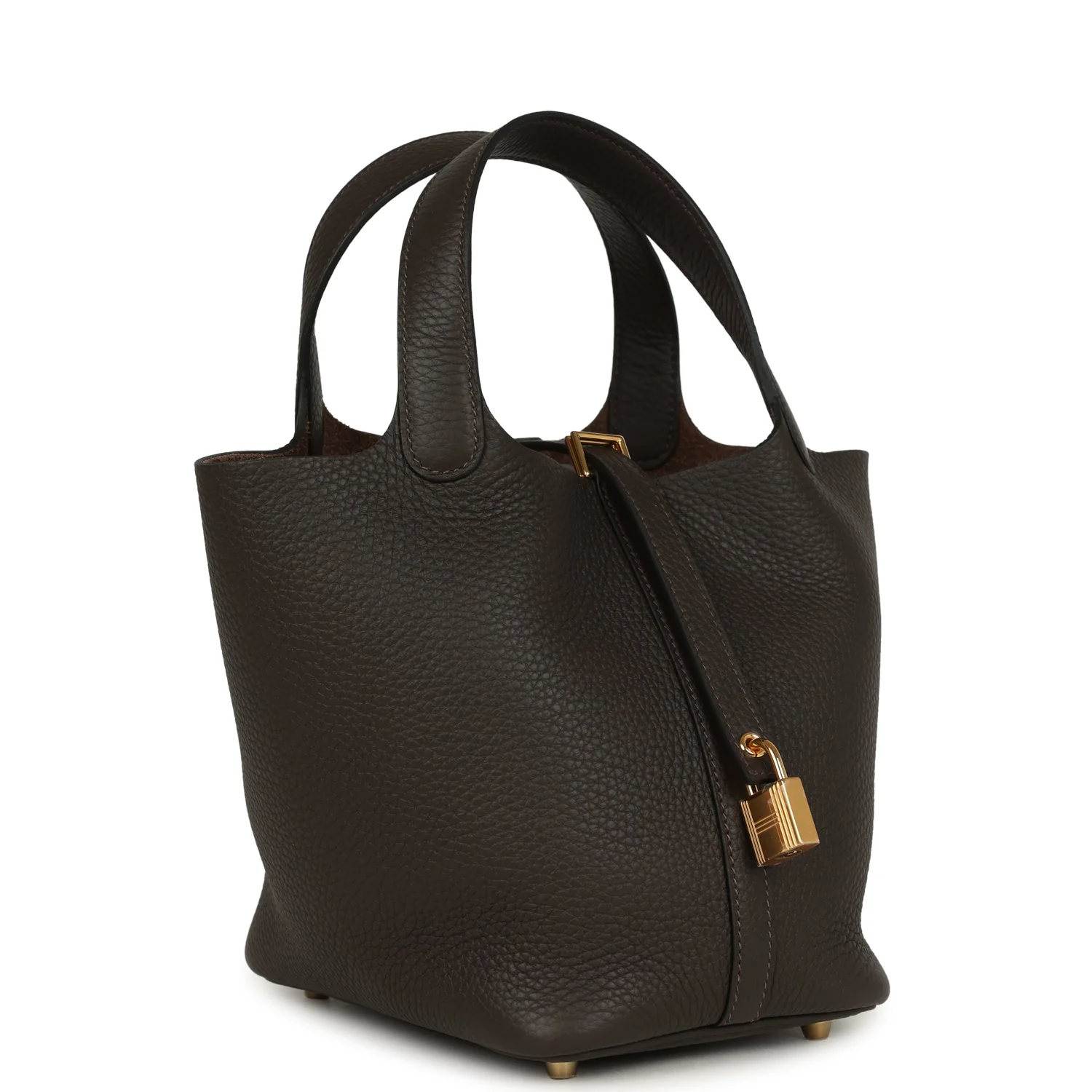 Hermes Picotin Lock  Ebene Clemence Gold Hardware