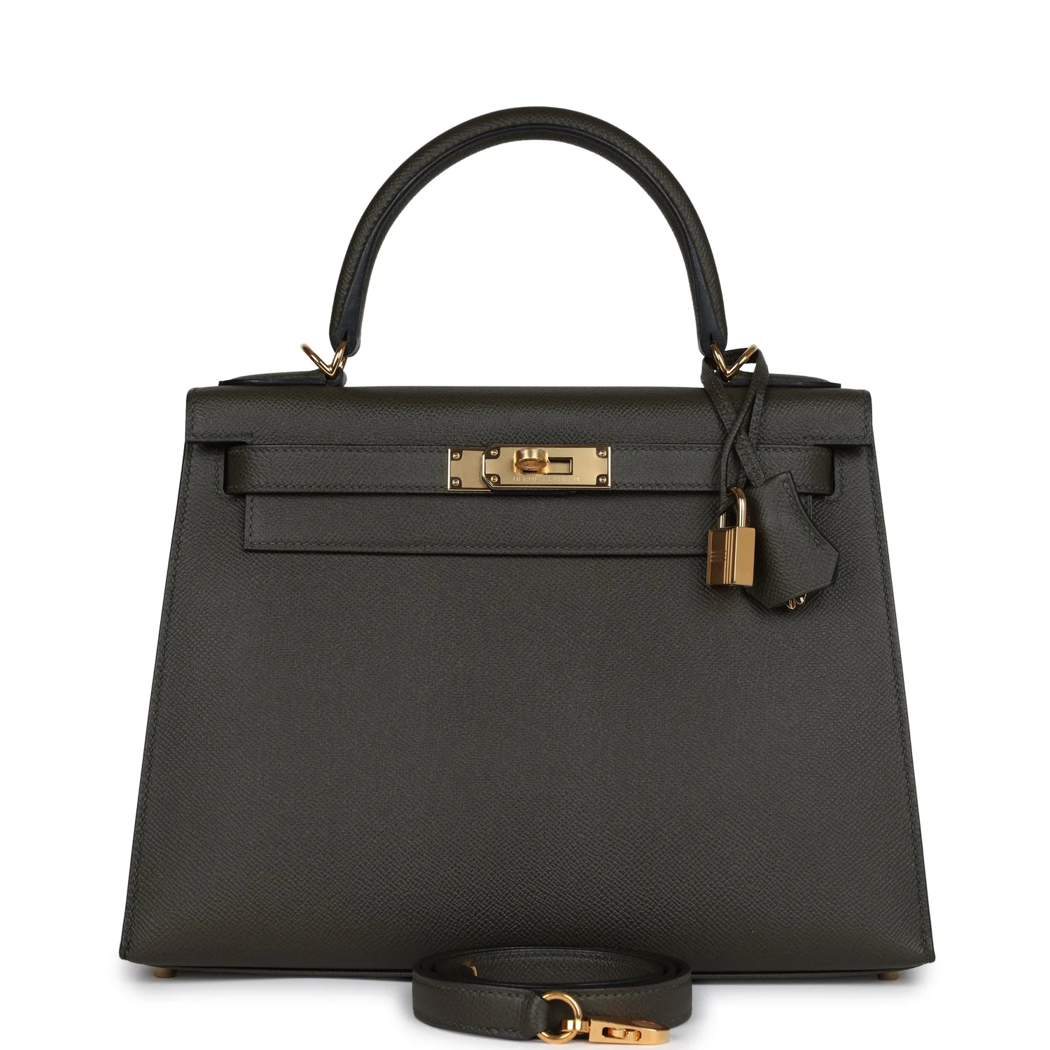 Hermes Kelly Sellier  Vert De Gris Epsom Gold Hardware