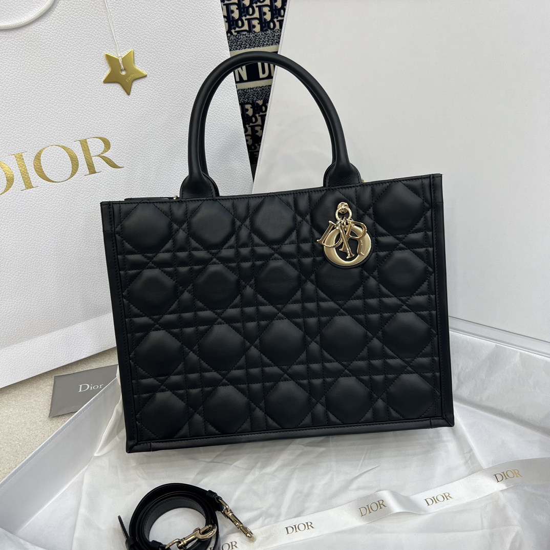 [TOP] Christian Dior Book Tote Bag 36.5x28x17.5cm - Black - 711 Luxury