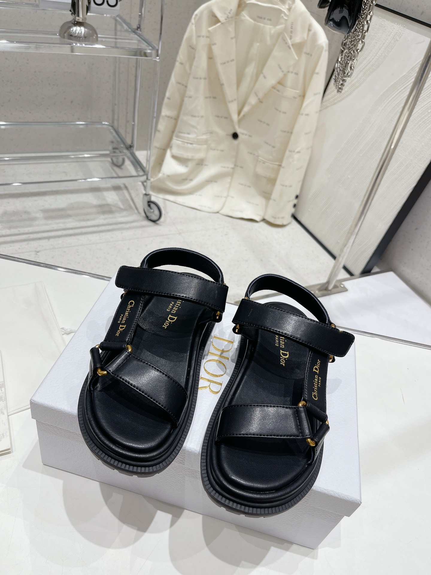 [TOP] Christian Dior Sandals - Black - 711 Luxury
