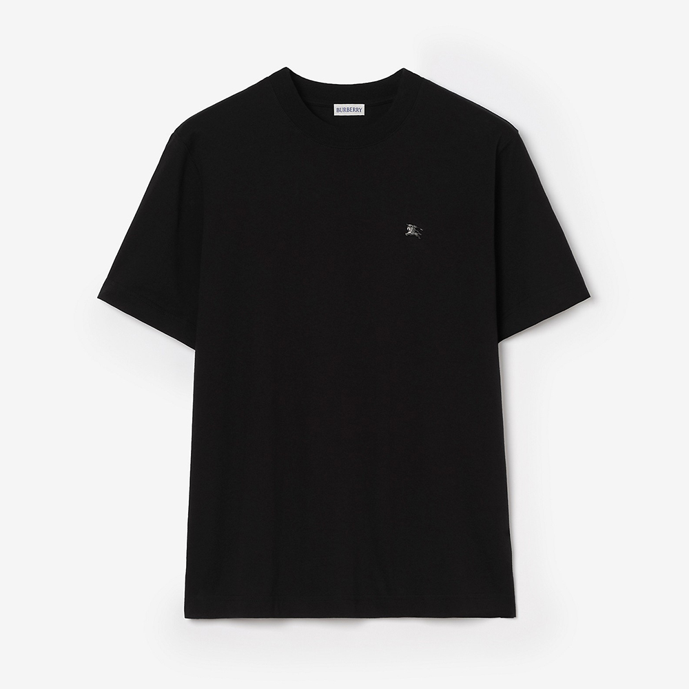 Burberry black Clothing Burberry Metal EKD Cotton T-shirt in Black View 2 | Nigo Office