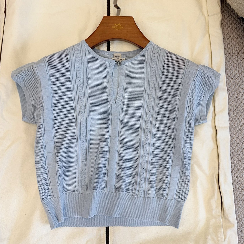 Designer Accessory Hermès Hollow Jacquard Short Sleeves #390109 | Nigo Office
