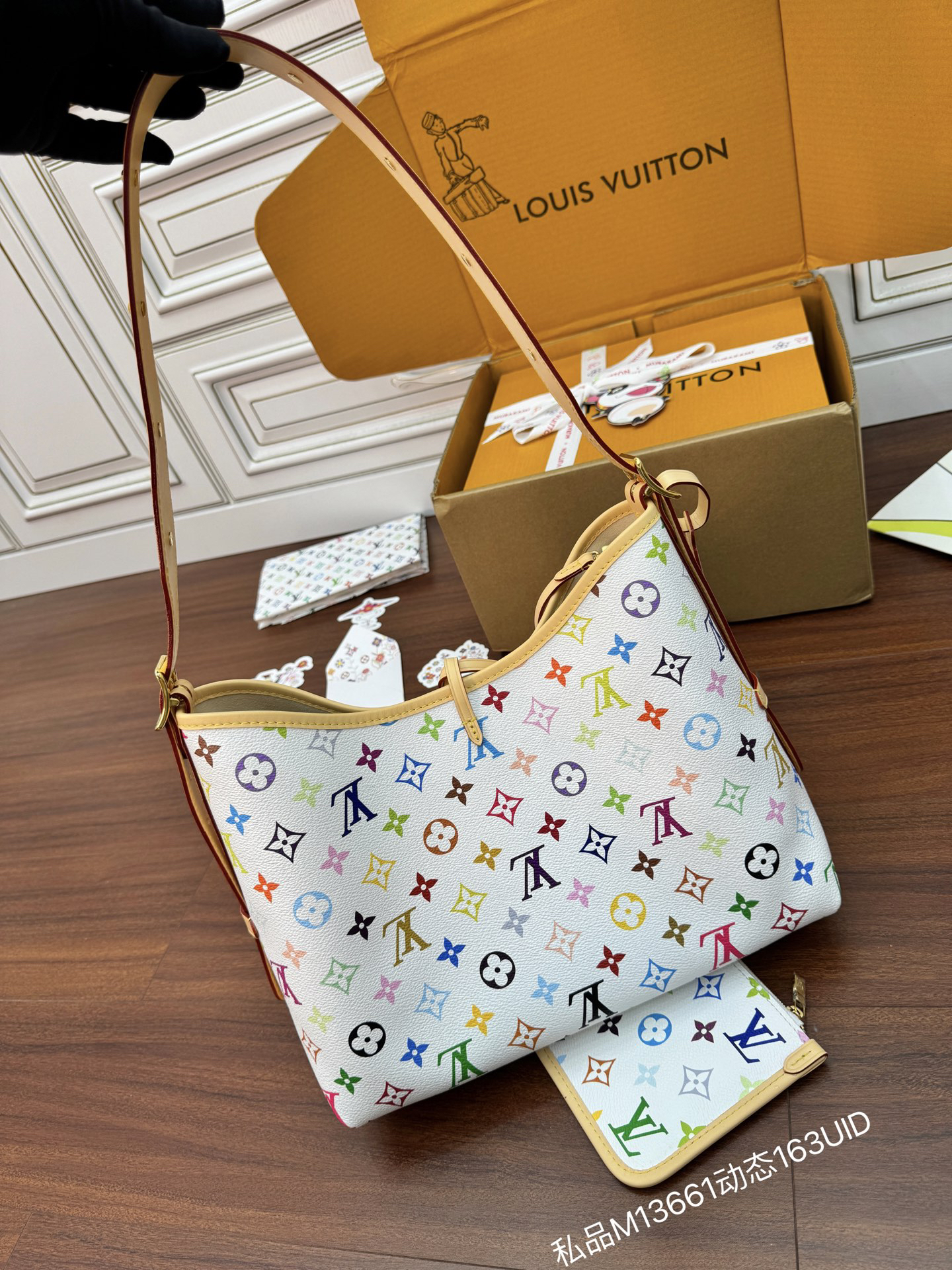 [TOP] Louis Vuitton LV Carryall Bag 29x24x12CM - White - 711 Luxury