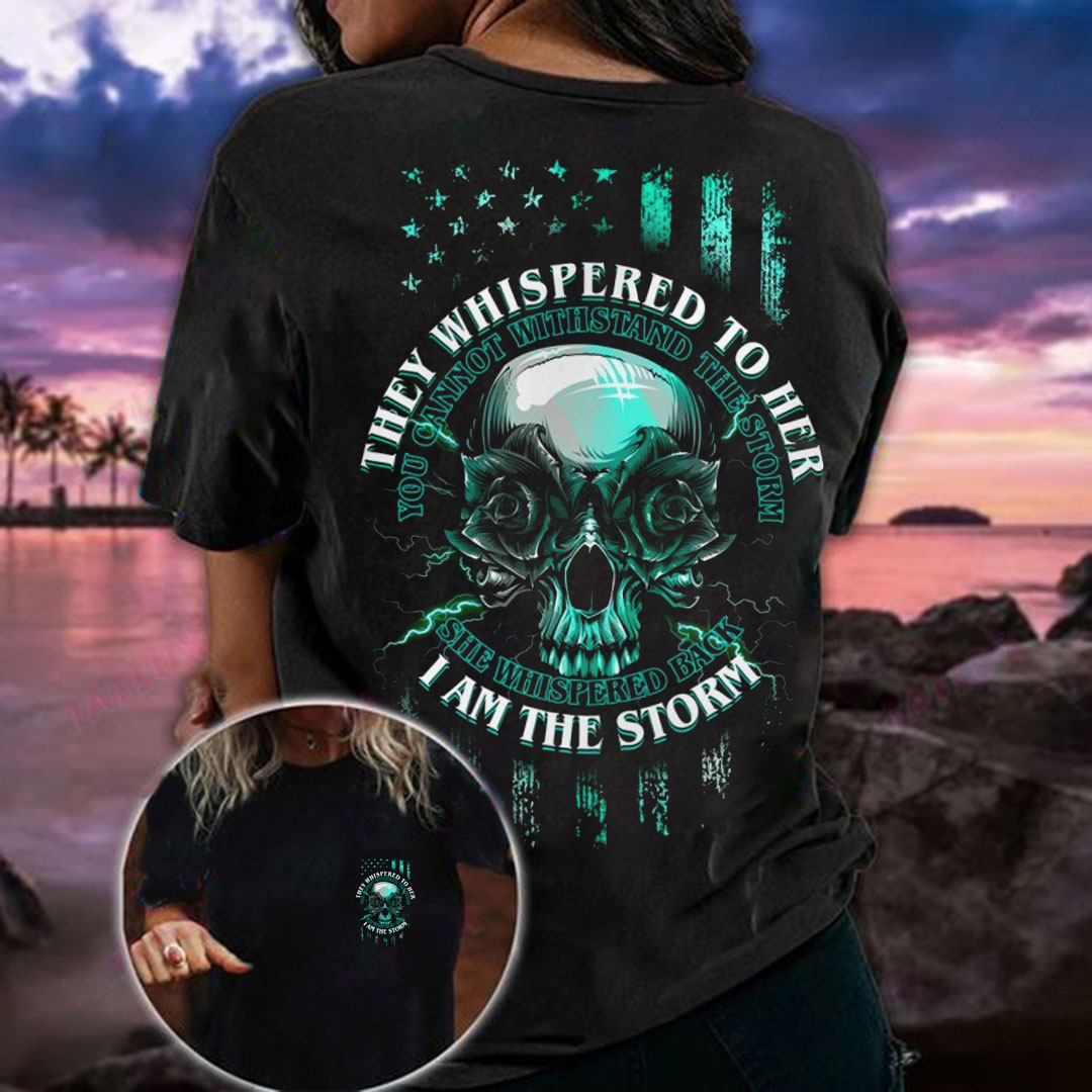They Whispered To Her Skull Print Women's T-Shirt