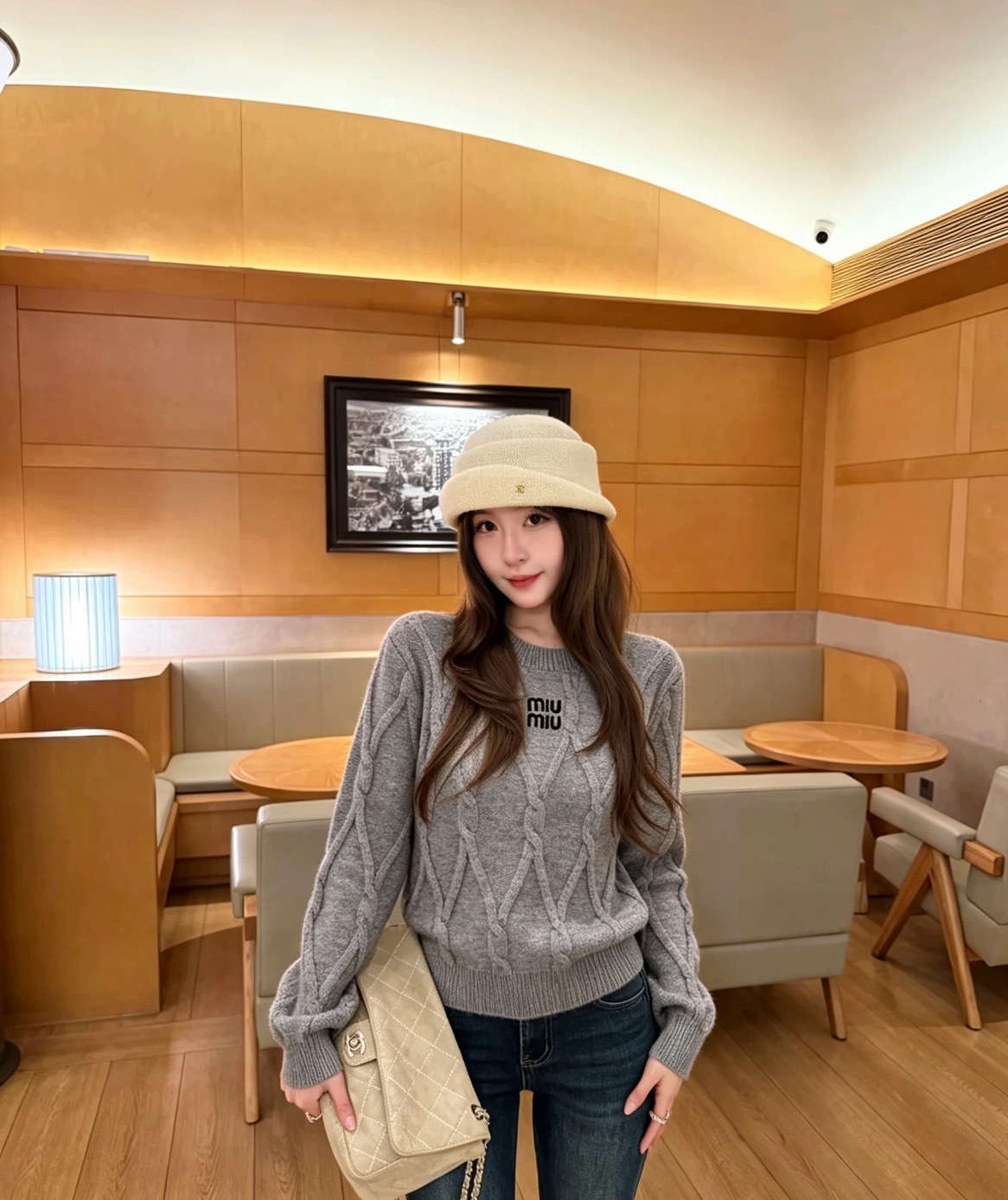 [TOP] Miu Miu Embroidered Letter Necklaces With Knitted Long Sleeves - 4 Colors - 711 Luxury