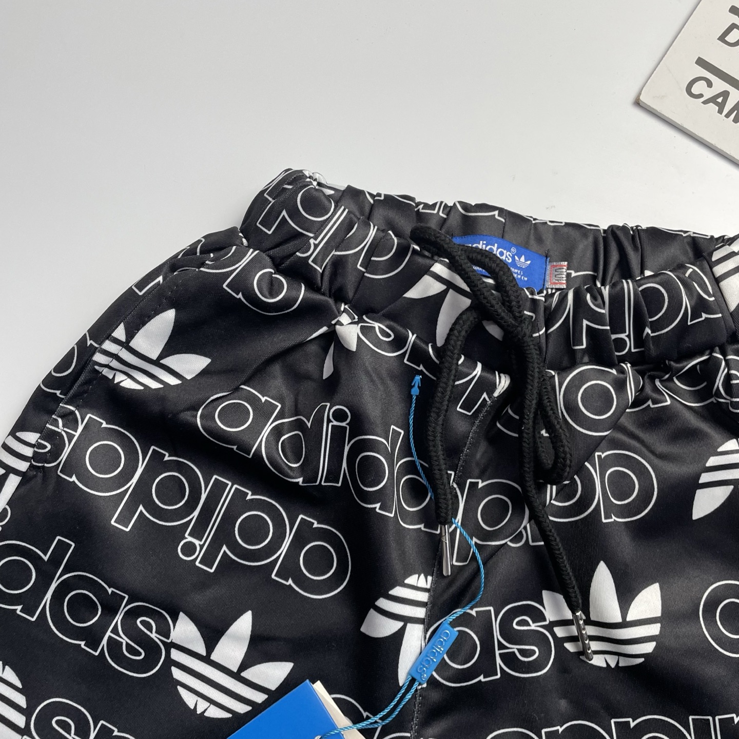 Adidas All Over Print Casual Shorts For Boys Girls Full Original Tags Drawstring Kids Shorts Sizes 100-150