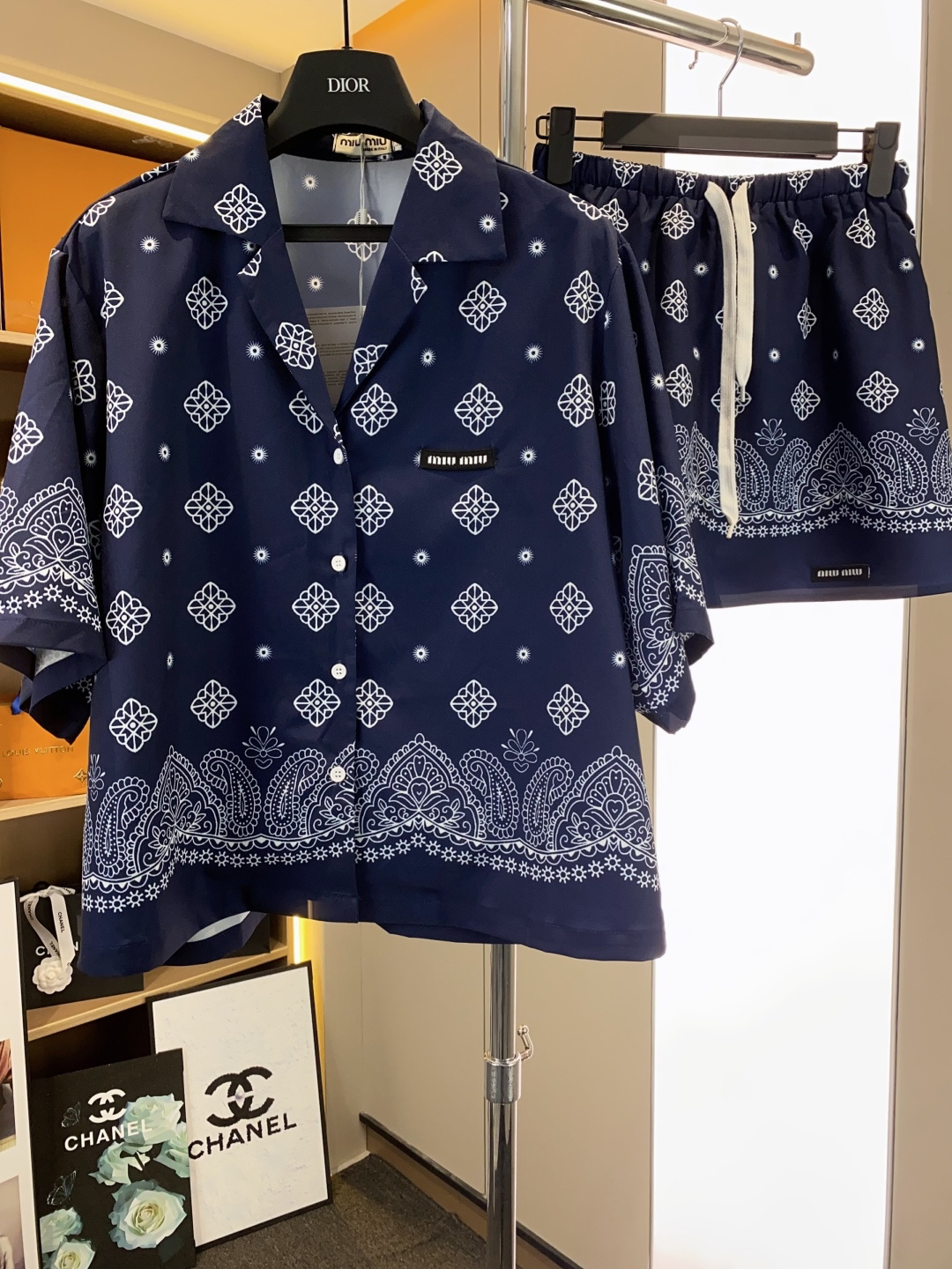 [TOP] Miu Miu  Shirt + Shorts Suit - Blue