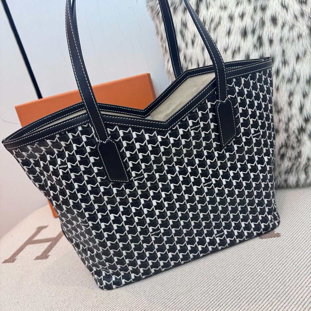 [TOP] MOYNAT M canvas Tote Bag 45x27.5x14cm - Black - 711 Luxury