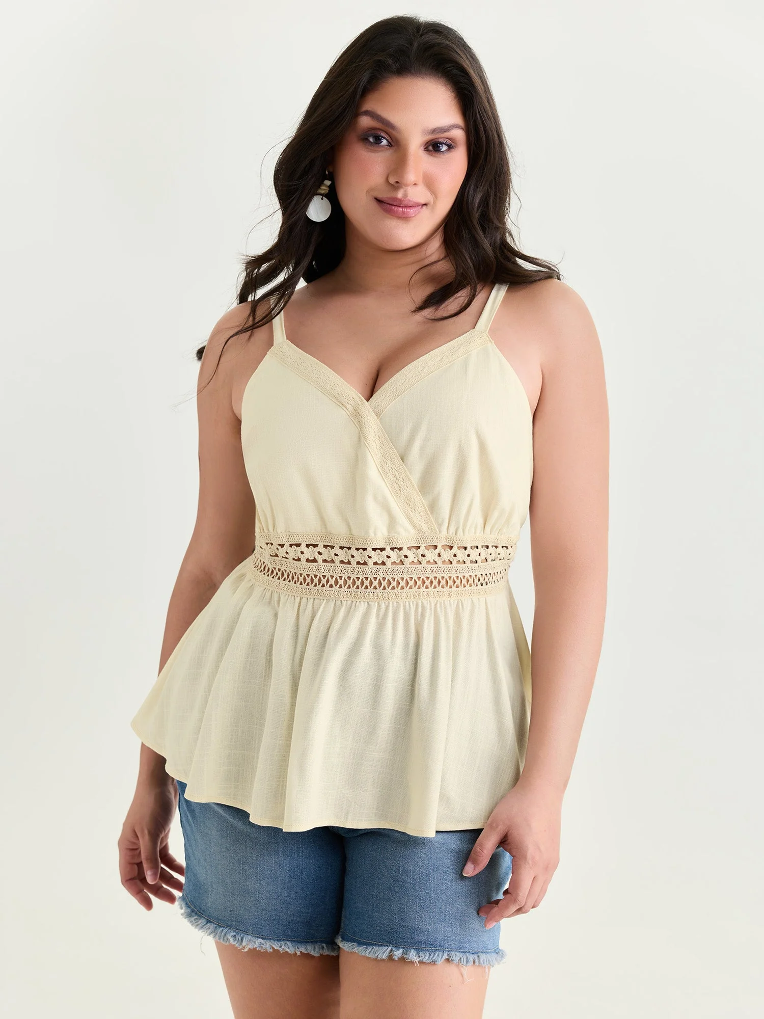 Breathable Contrast Waistline Tank Top