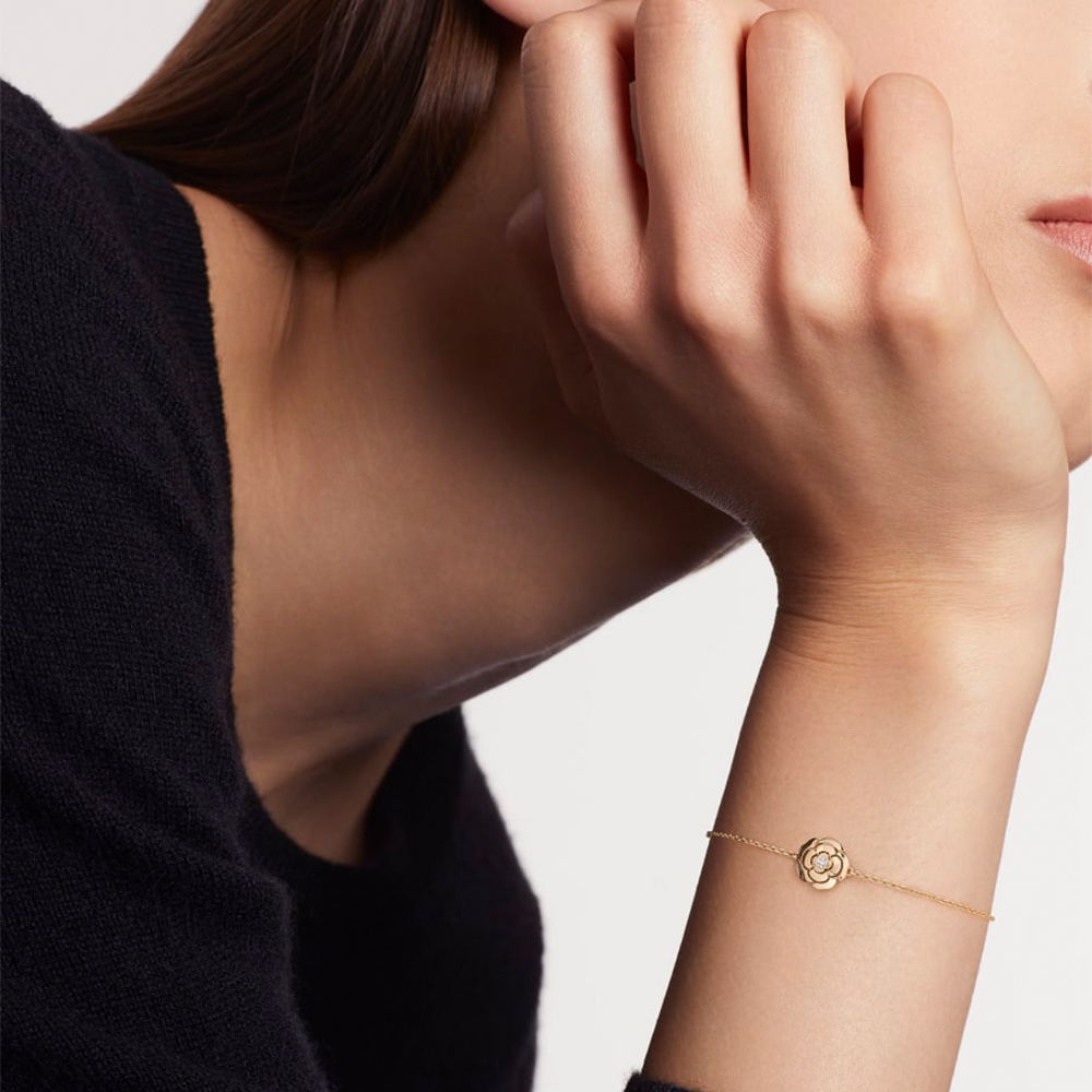 Chanel gold Jewelry Chanel and Diamond Extrait De Camélia Bracelet Rose Gold #389828 View 2 | Nigo Office