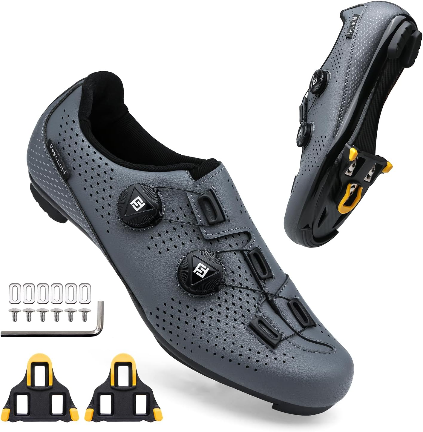 Unisex Road Cycling Shoes Compatible with SPD-SL & Look KEO Cleats – Breathable Bike Shoes for Indoor and Outdoor Cycling