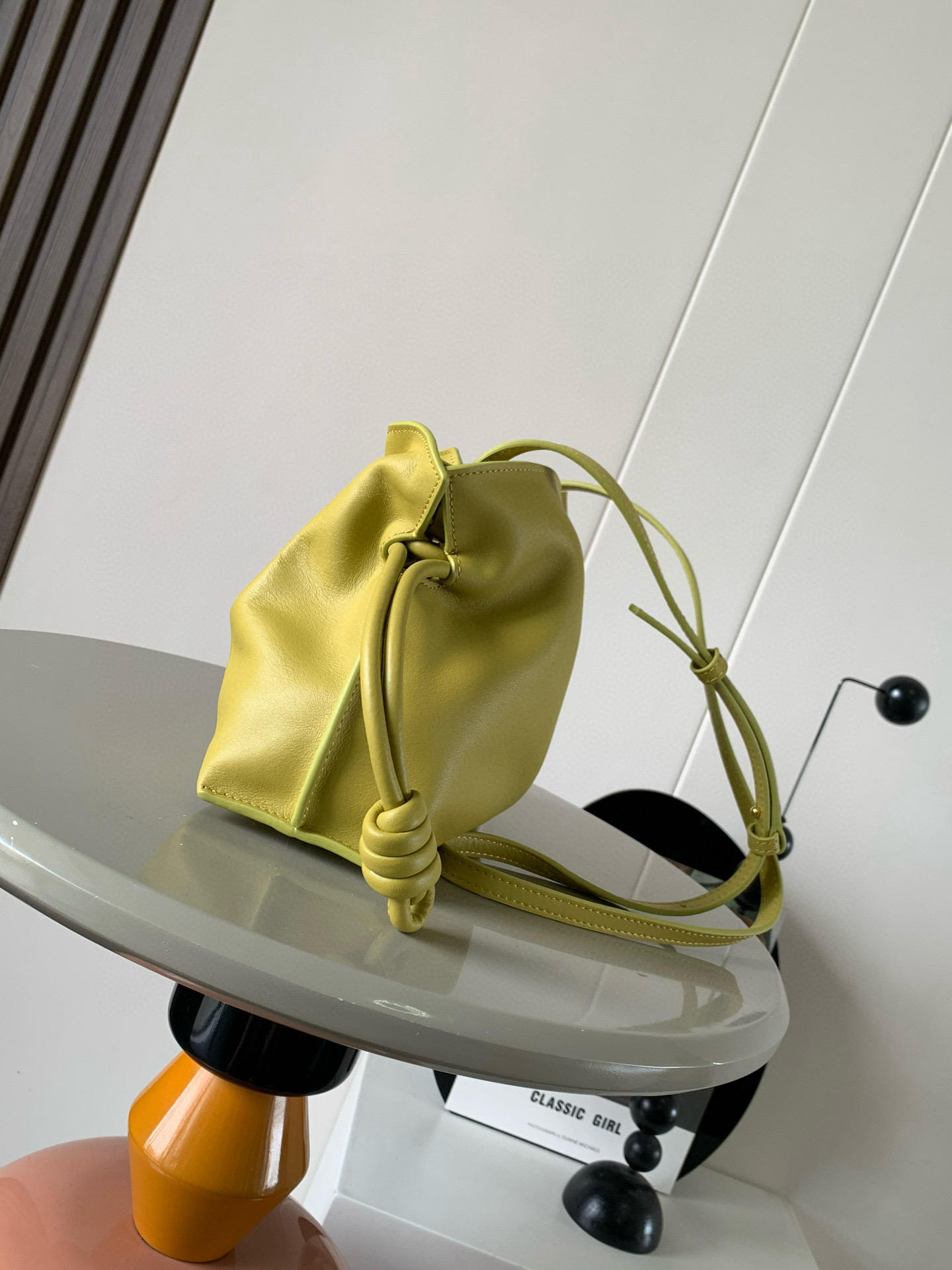 [TOP] LOEWE Flamenco Bag Cowhide Leather 23x18x9cm - Yellow