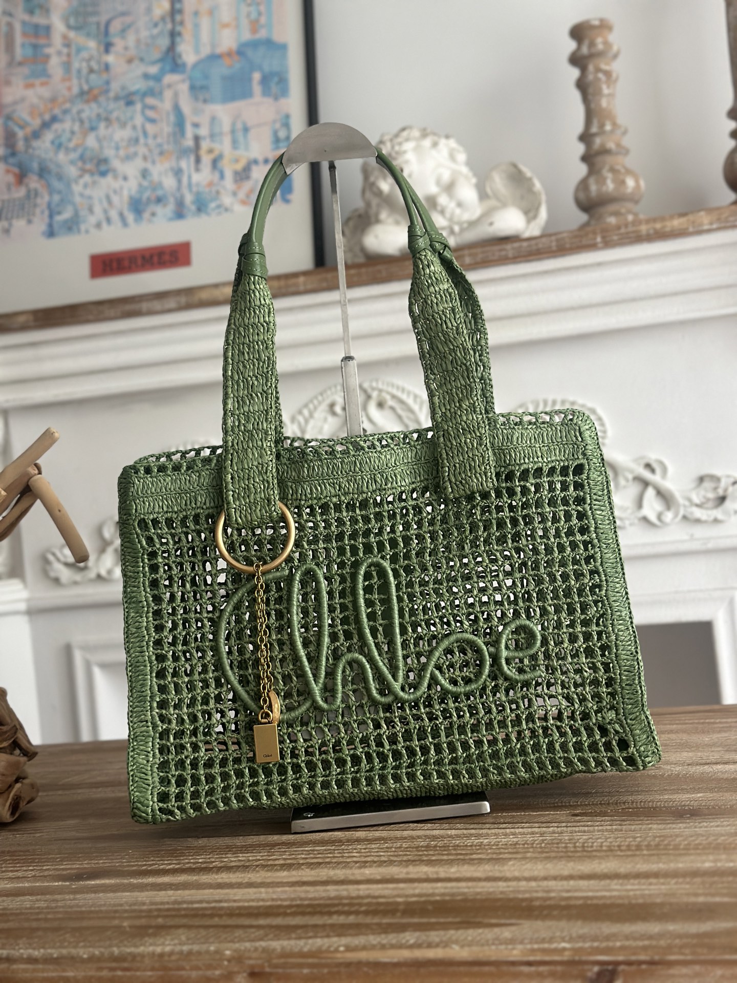 [TOP] Chloe Summer Banana Bag 37*26*13.5cm - Green - 711 Luxury