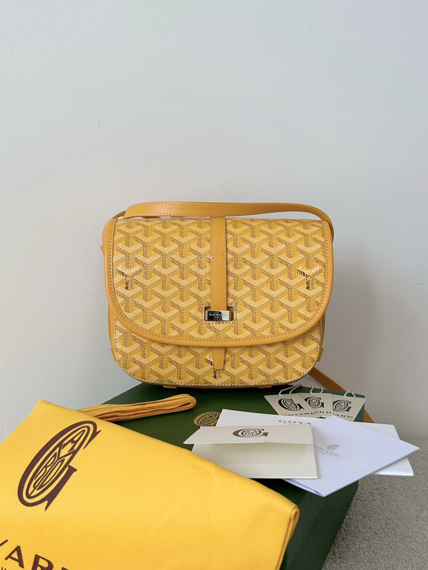 [TOP] Goyard Saddle Bag 22×16×7cm - Yellow - 711 Luxury