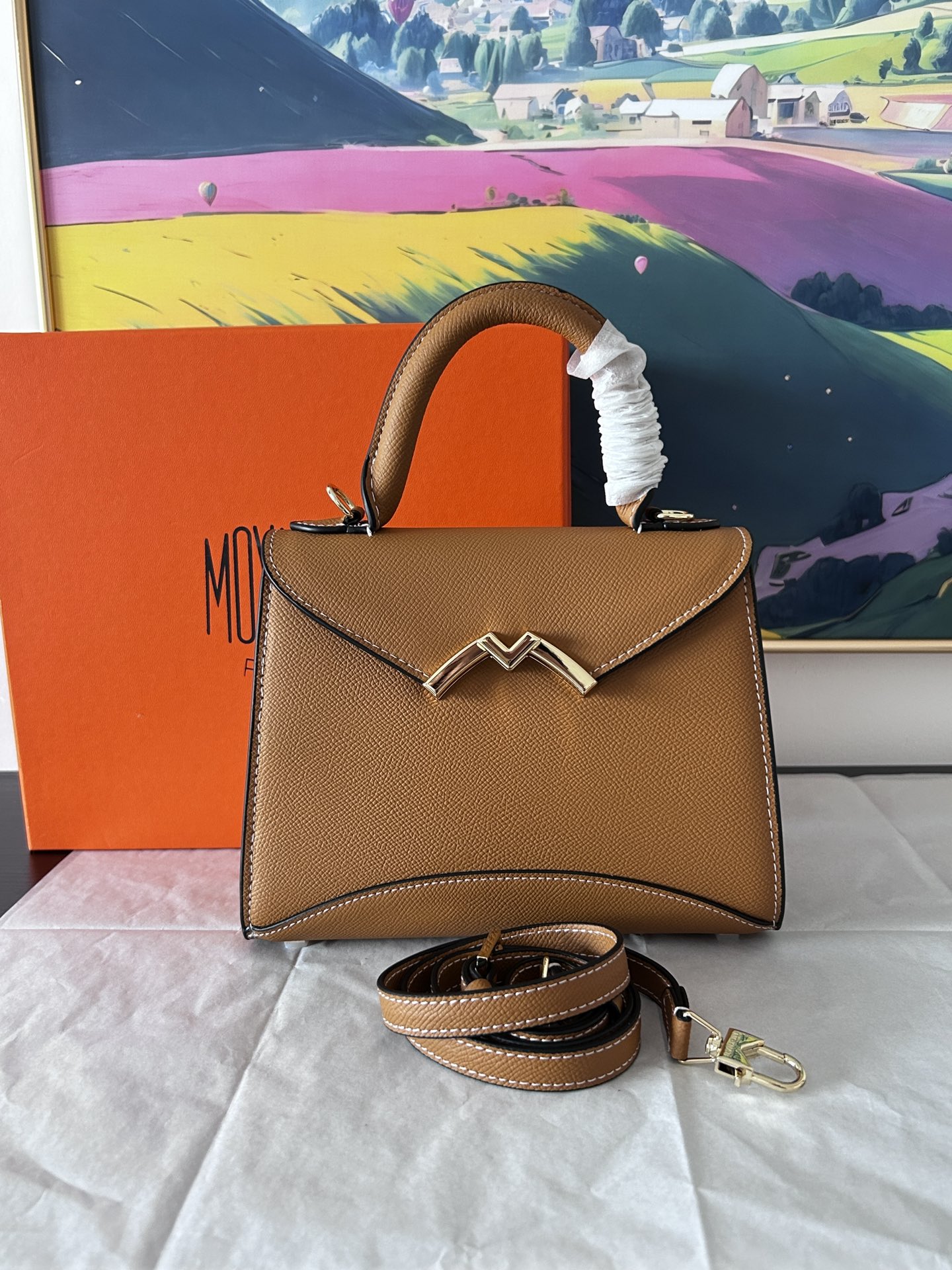 [TOP] MOYNAT Gabrielle Bag Cowhide 20x15x9cm - Brown - 711 Luxury