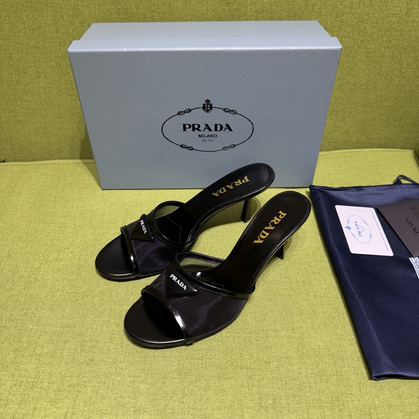 [TOP] PRADA 7.5cm High Heel Slippers - Black - 711 Luxury