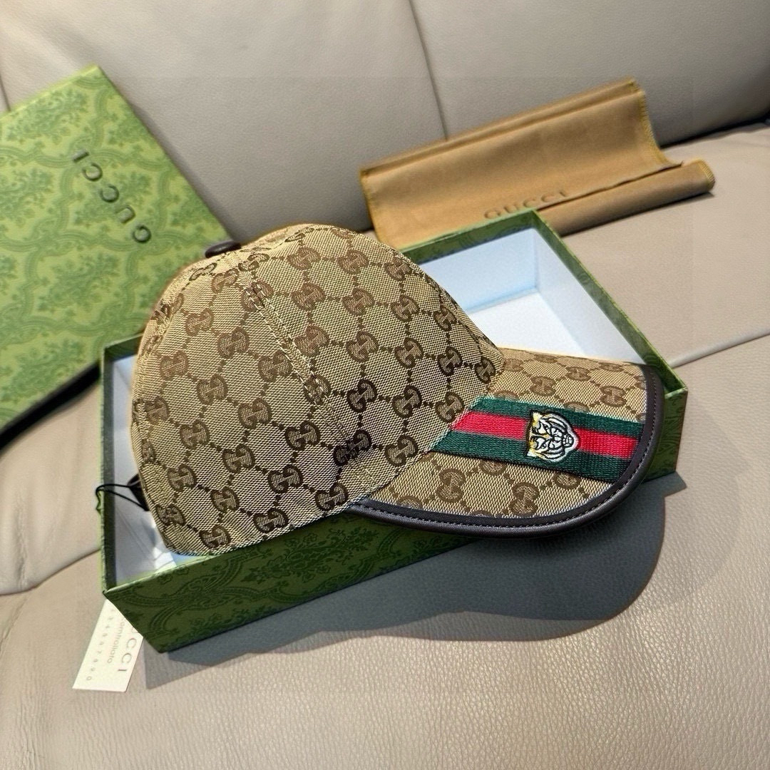 [TOP] GUCCI Baseball Cap - Khaki - 711 Luxury