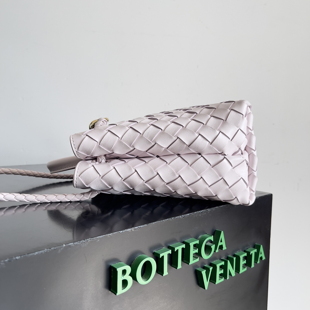 [TOP] Bottega Veneta BV Andiamo Bag Lambskin 25x22x10.5cm - Light Pink - 711 Luxury