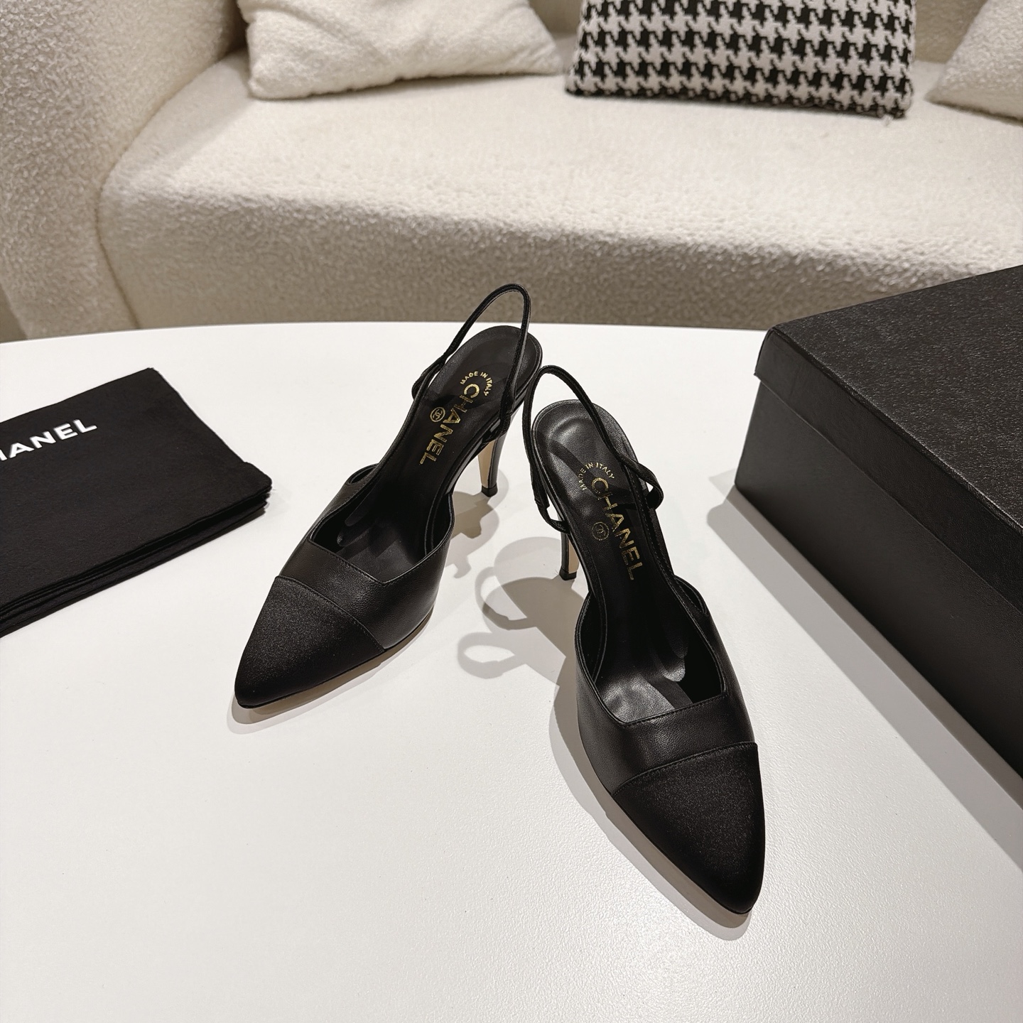 [TOP] CHANEL High Heels Mules - Black - 711 Luxury