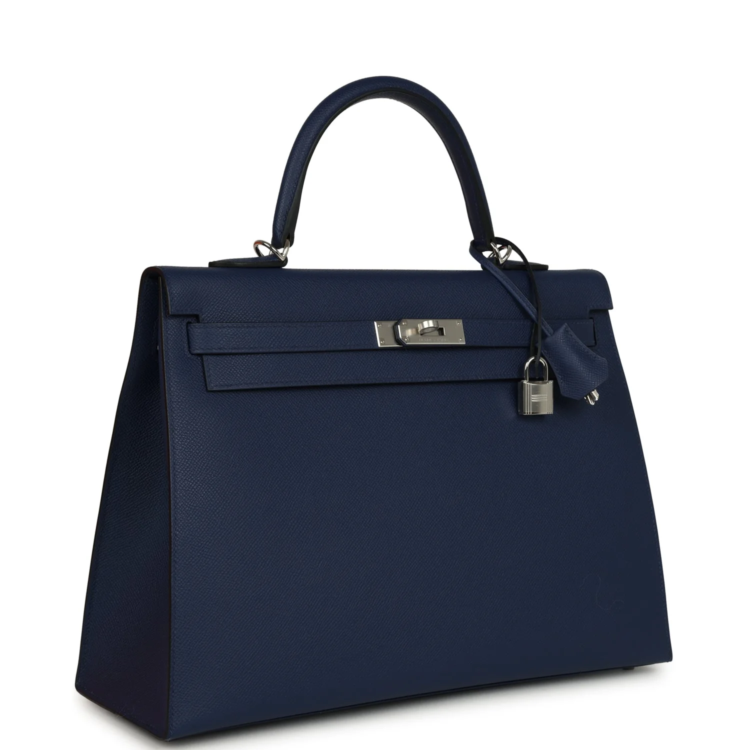 Hermes Kelly Sellier 3 Bleu Saphir Epsom Palladium Hardware