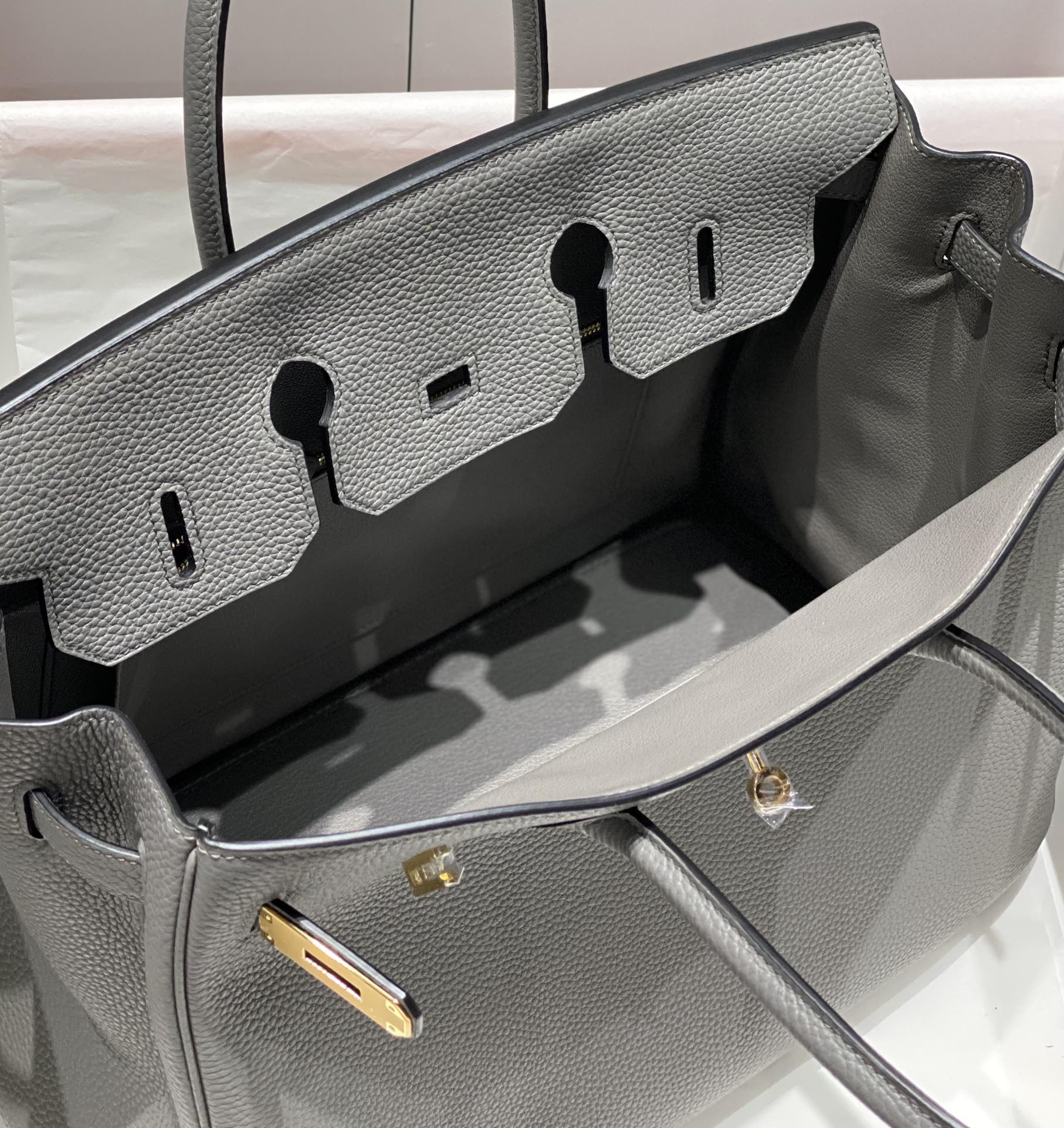 [TOP] HERMES Birkin Togo Leather 35cm - Gris Orage  & GHW