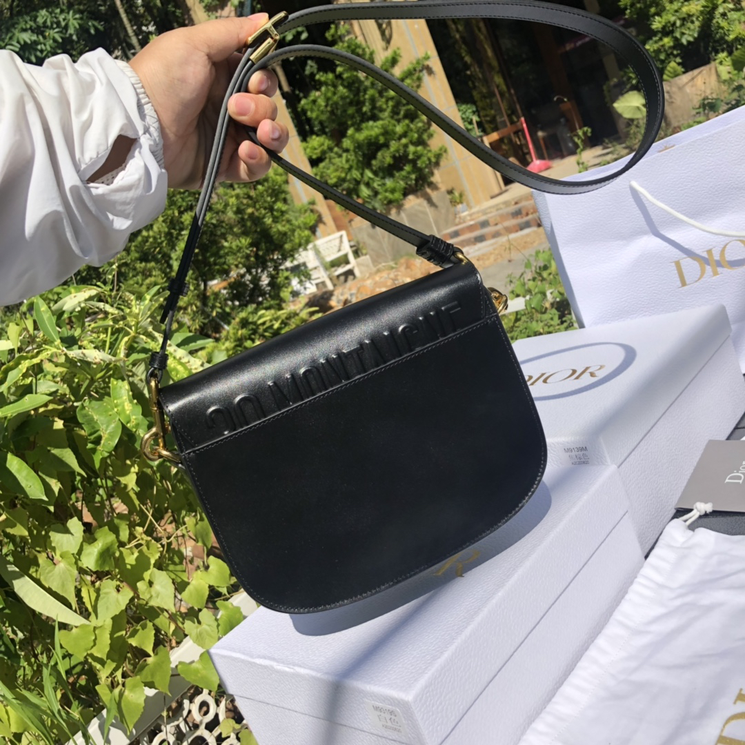 [TOP] Christian Dior Bobby Bag Cowhide 22x17x6cm - Black - 711 Luxury