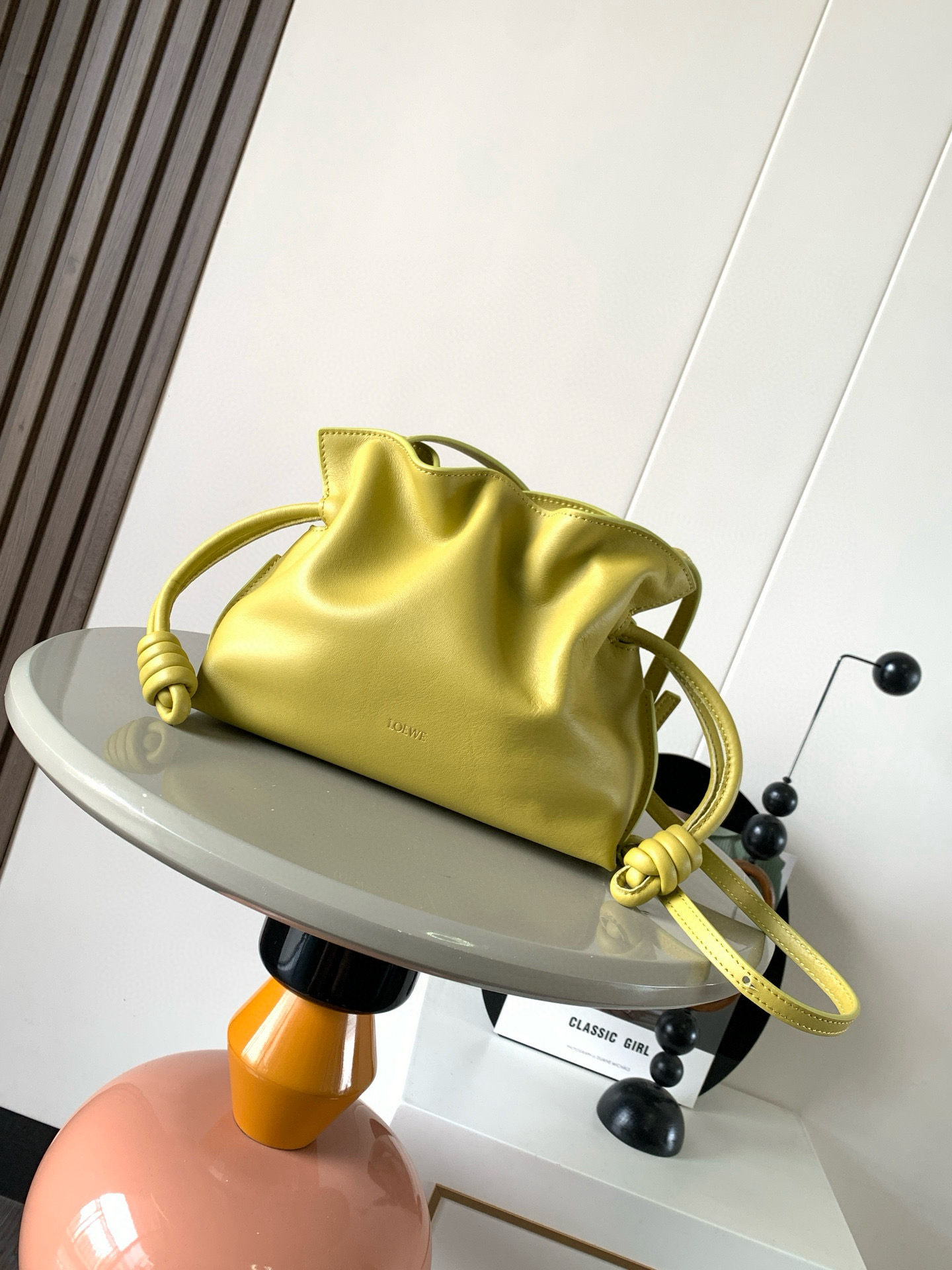 [TOP] LOEWE Flamenco Bag Cowhide Leather 23x18x9cm - Yellow