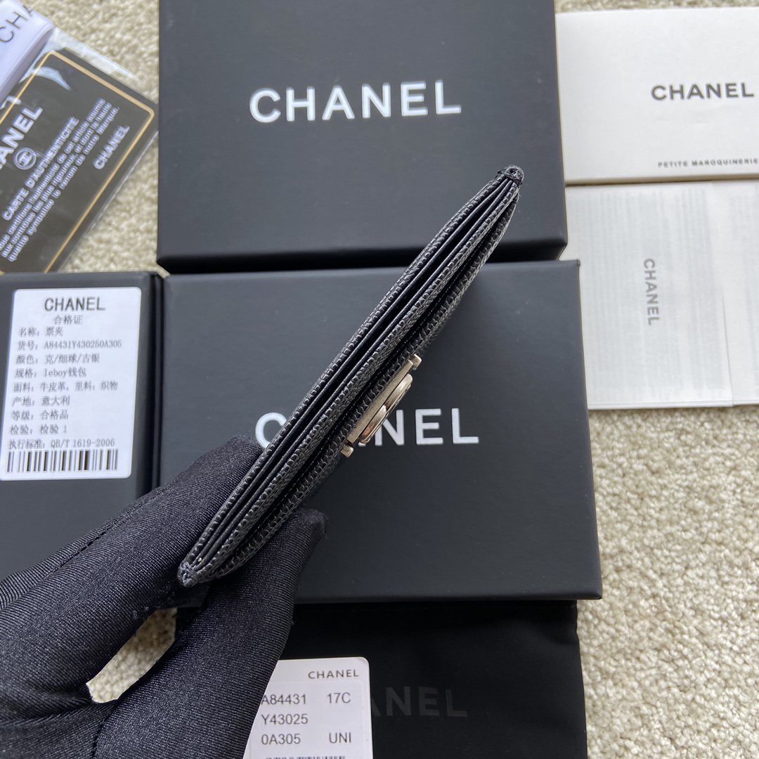 [TOP] CHANEL Leboy Cardholder - Black - SHW - 711 Luxury