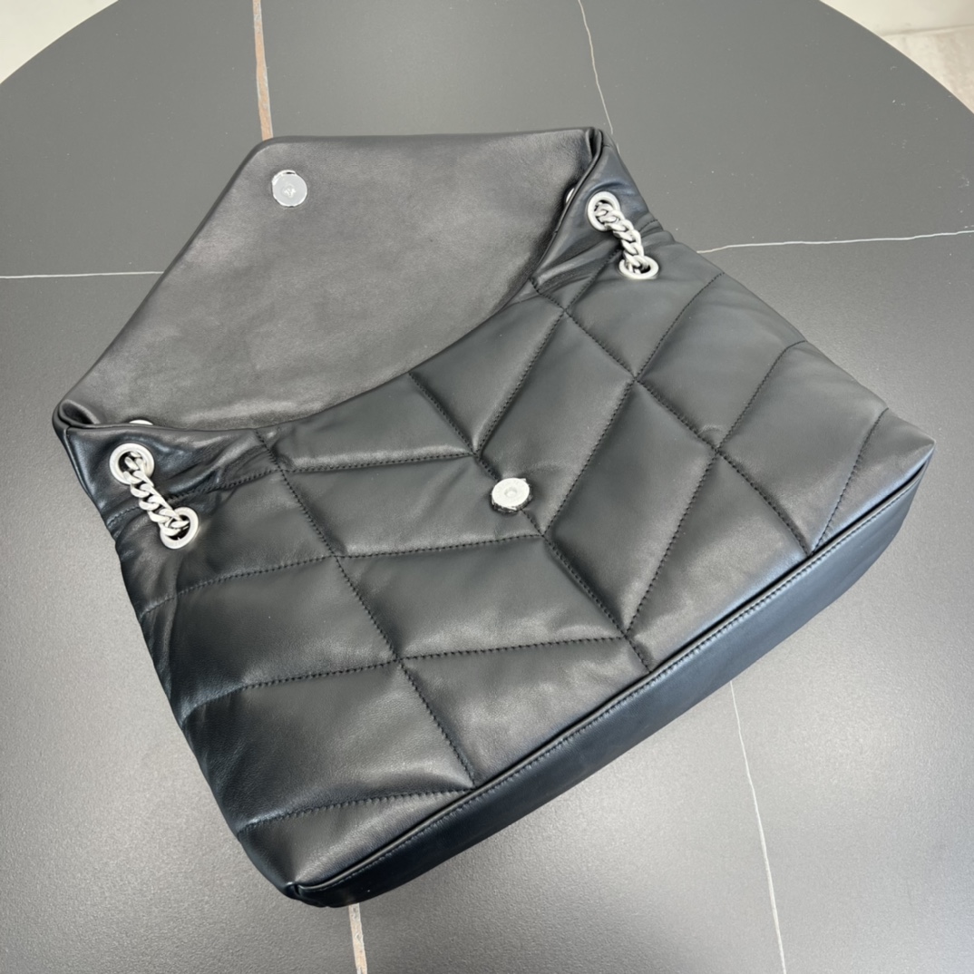 [TOP] Yves Saint Laurent YSL LouLou Bag 35x23x13.5cm - Black with SHW