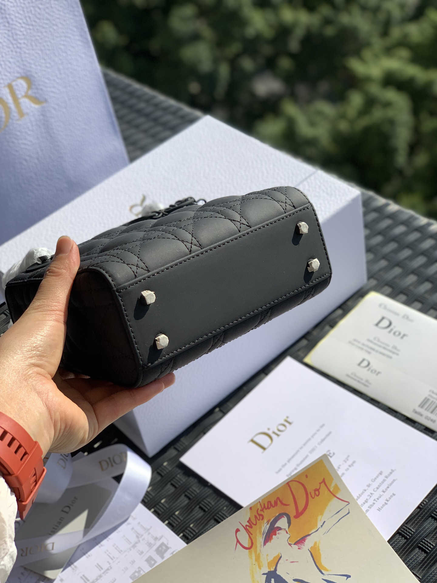 [TOP] Christian Dior Lady Dior Bag 17x15x7cm - Black