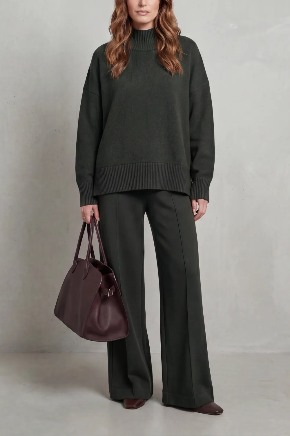 Casavella – Folded collar charm – Knit lounge set