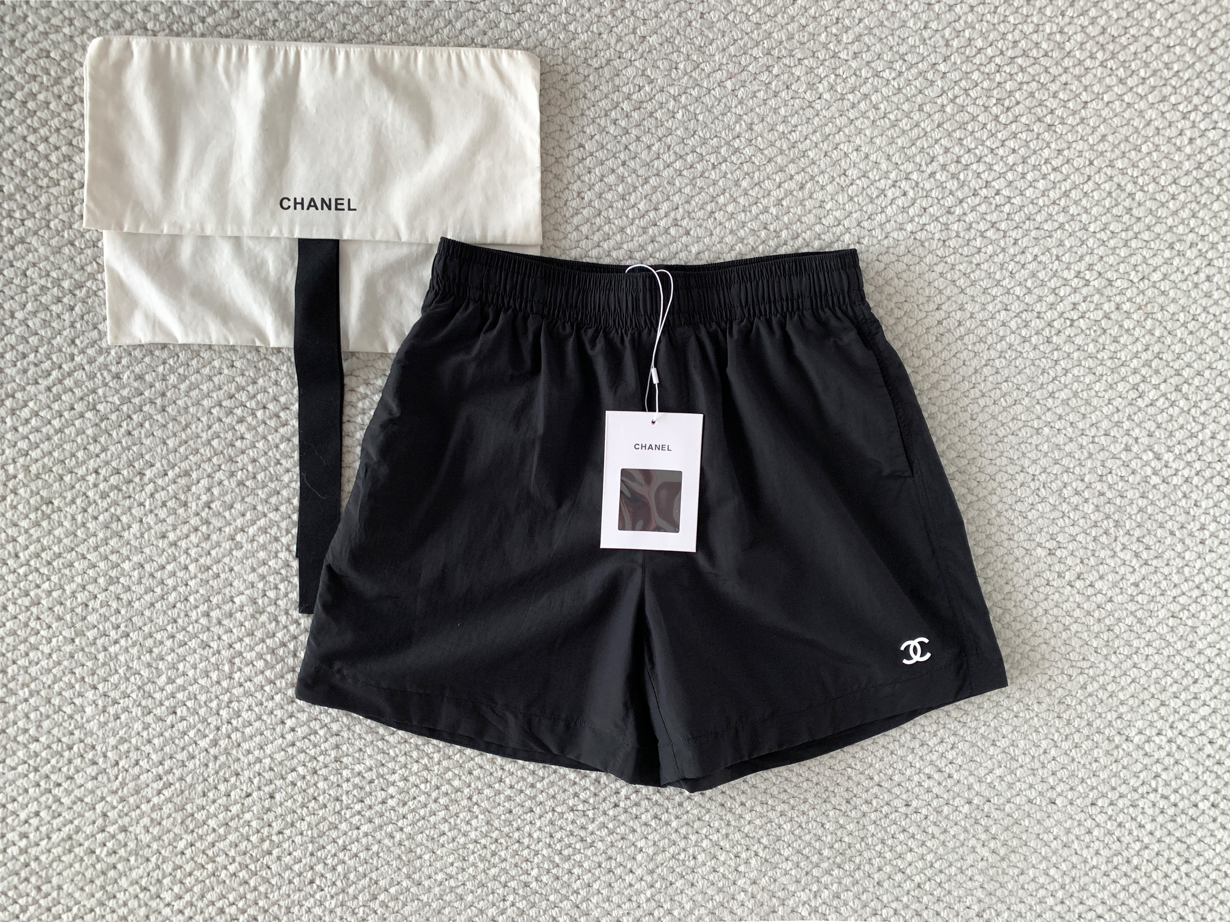 Chanel Cc Drawstring Shorts #379866